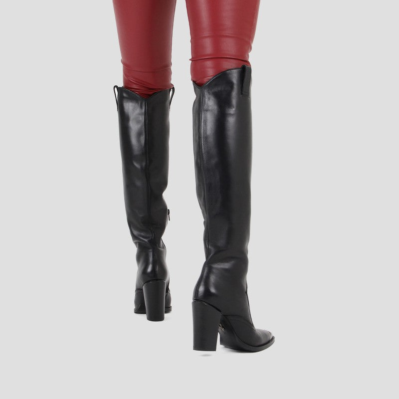 New Americana Black High Western Boots 14165-B-01 - 6