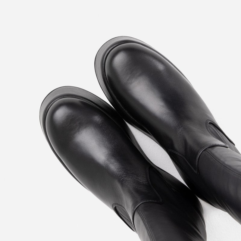 Tizzy Black Stretch High Boots 14265-A-01 - 5