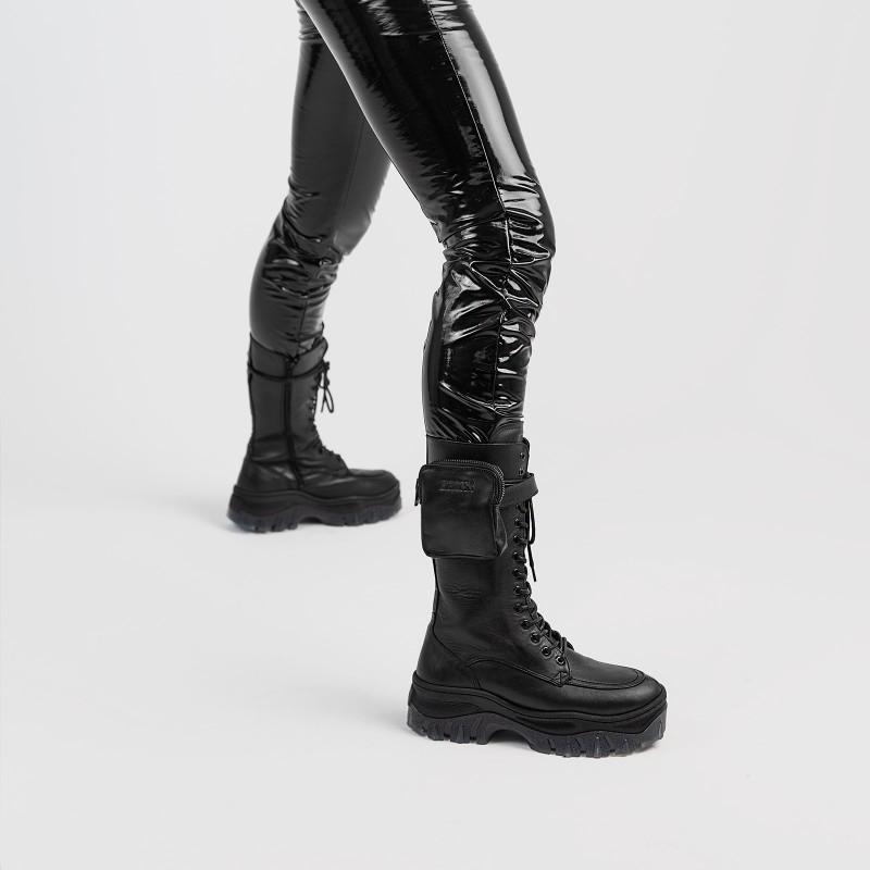 Jaxstar Hiking High Black Boots 14187-A01 - 03