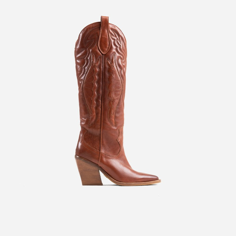 New Kole Caramel High Western Boots 14177-J-27- 7