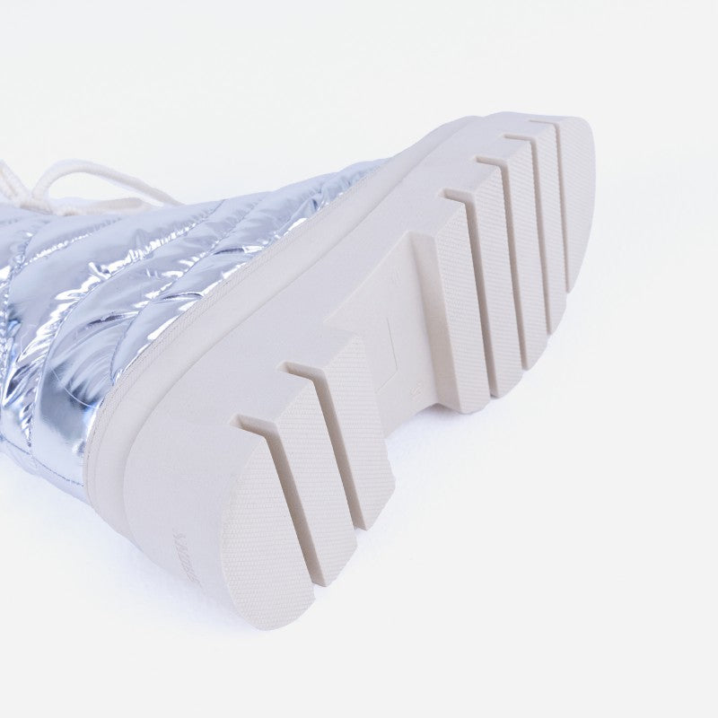 Evi Ann Laces Silver Chunky Boots 47464-P-3672- 5