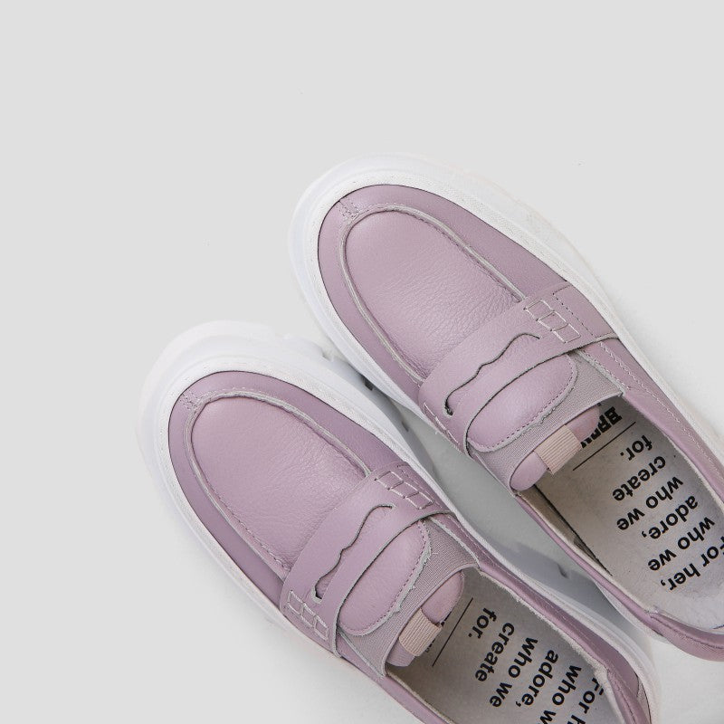 Evi Ann Lila Weiss Chunky Loafers 66433-A-3609 - 7