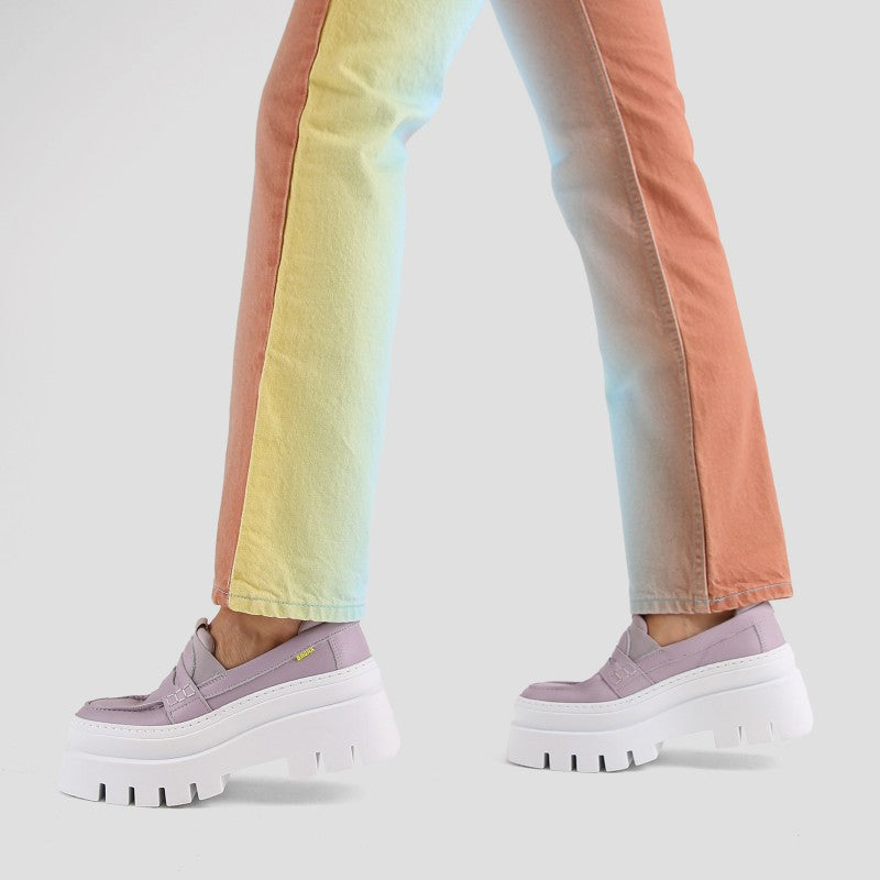 Evi Ann Lila Weiss Chunky Loafers 66433-A-3609 - 2