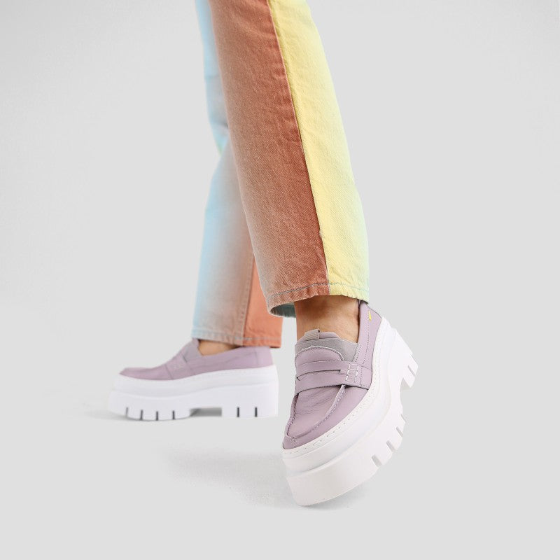 Evi Ann Lila Weiss Chunky Loafers 66433-A-3609 - 6