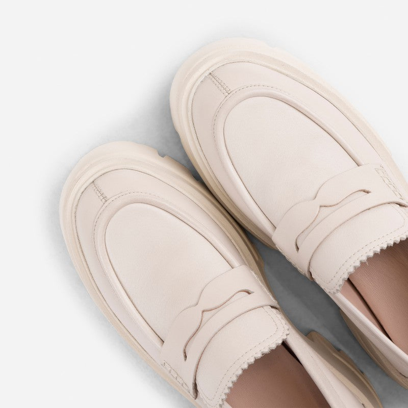 O Tizz Off-White Chunky Loafers 66448-AA-05 - 3
