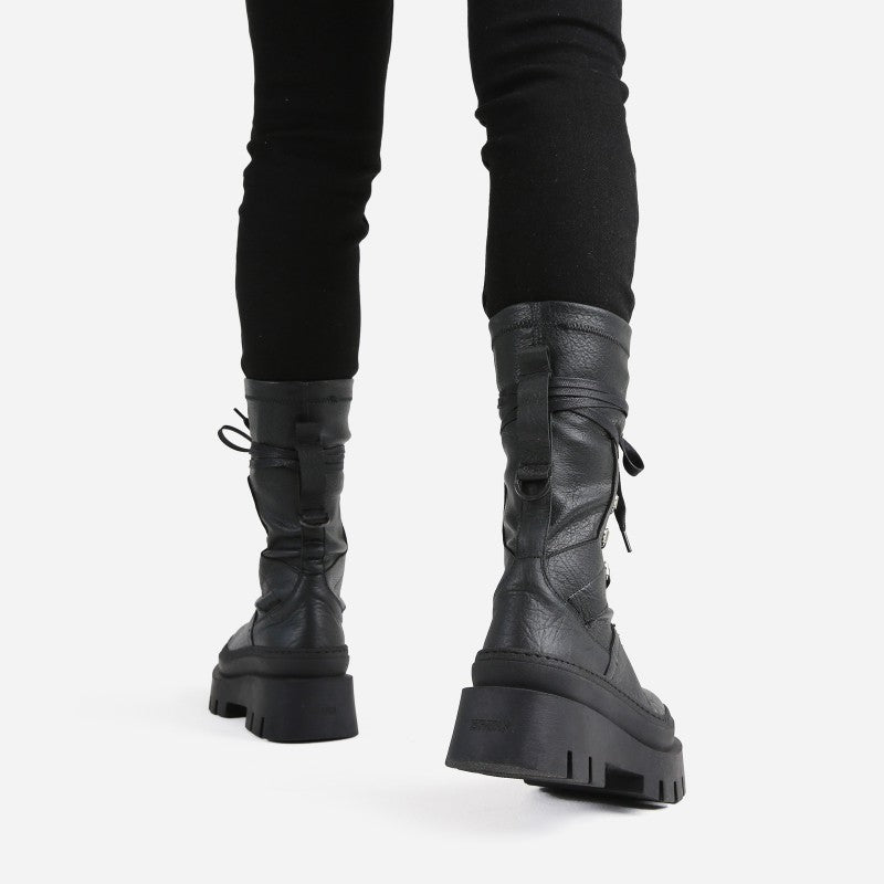 Evi Ann Black Biker Boots 47425-G-01 - 6