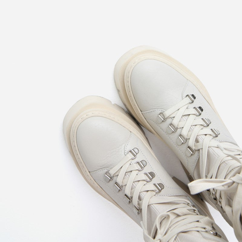 Evi Ann Creme White Biker Boots 47425-G-3619 - 5