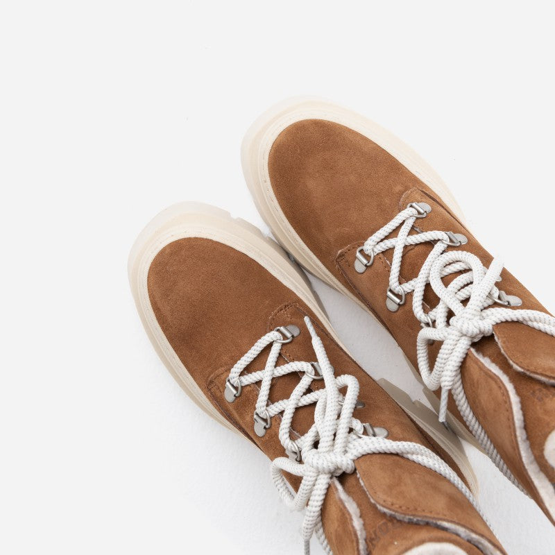 Evi Ann Cognac Suede Chunky Boots 47428-CC-3642 - 4