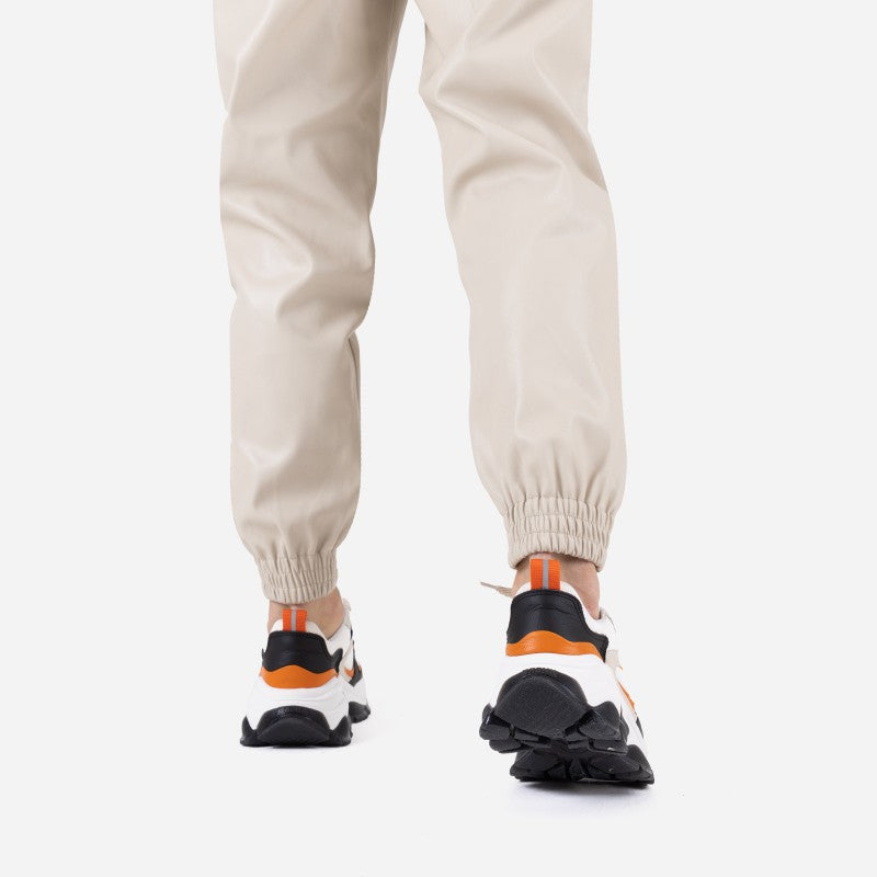 Linny Black Orange Chunky Sneakers 66461-AC-3702 - 8