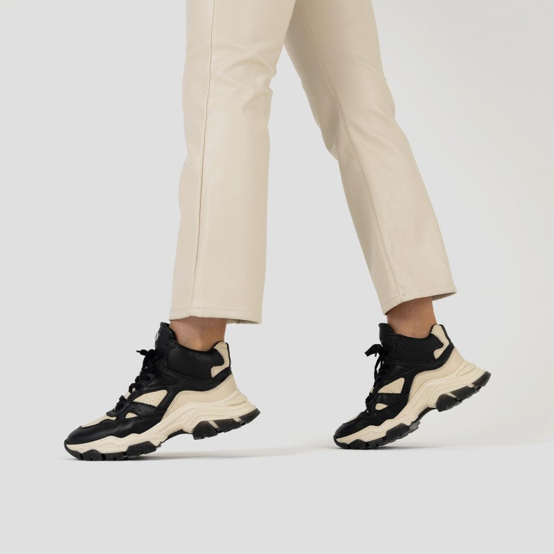 Tayke Over High Top Black Camel Chunky Sneakers 47309-AA-738 - 6