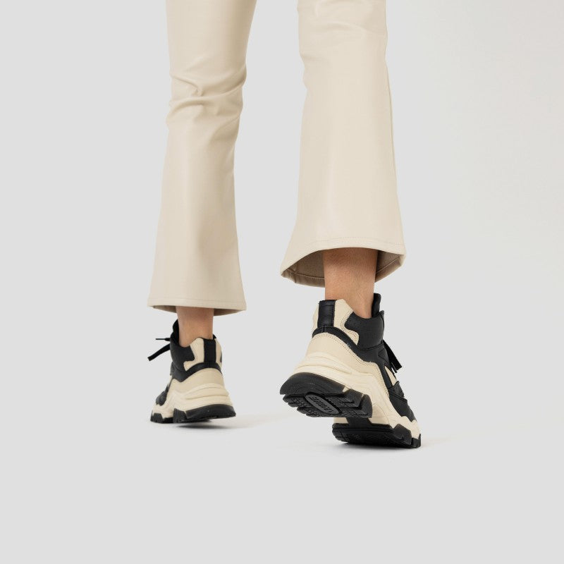 Tayke Over High Top Black Camel Chunky Sneakers 47309-AA-738 - 7