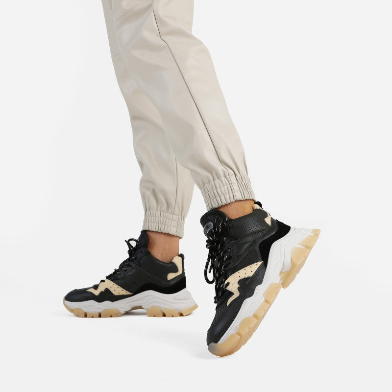 Tayke Over High Top Khaki Black Chunky Sneakers 47309-AB-3646 - 6