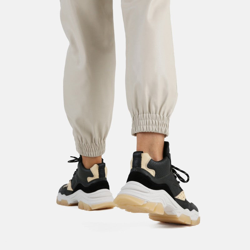 Tayke Over High Top Khaki Black Chunky Sneakers 47309-AB-3646 - 7