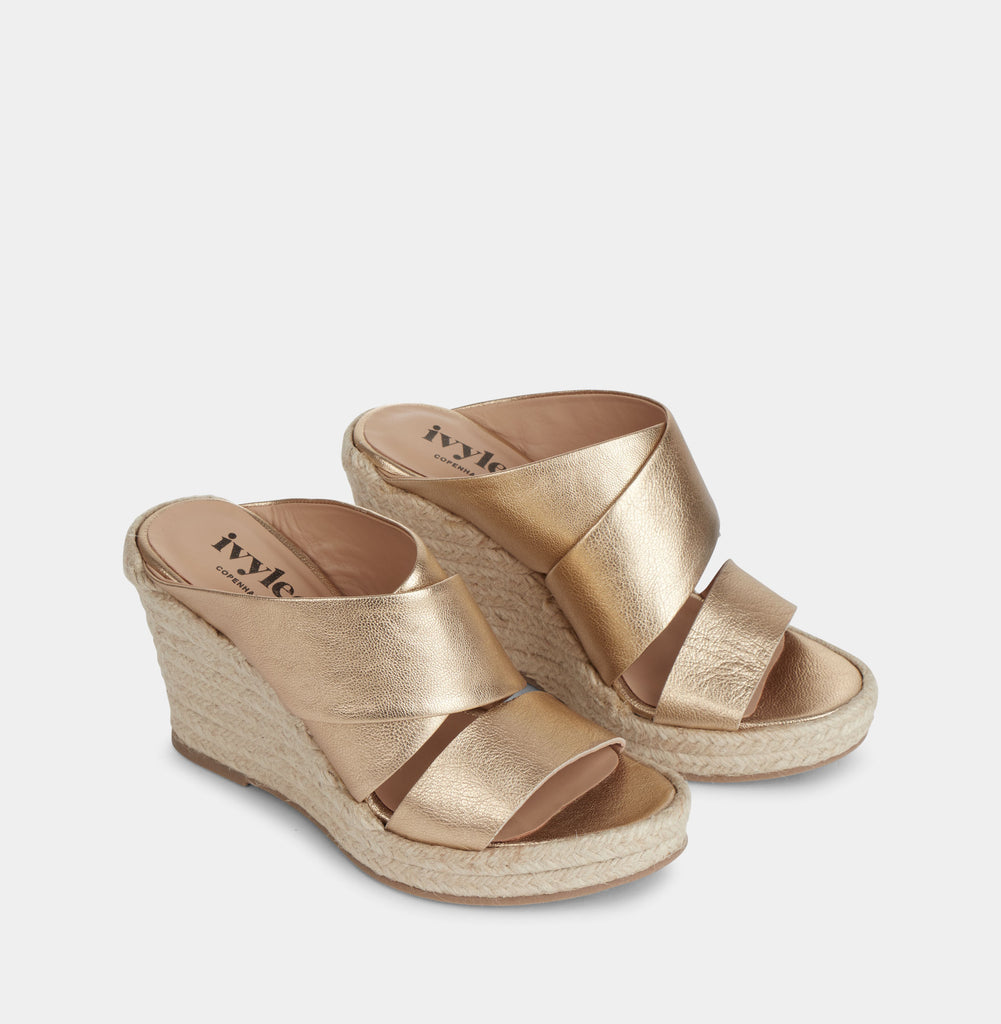 Bella Gold Espadrille Mules 11-006-011 - 4
