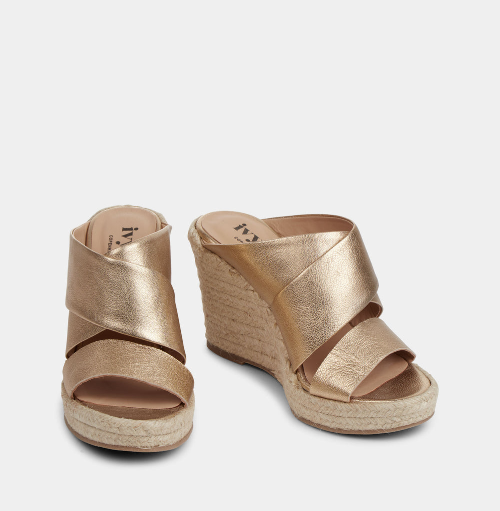 Bella Gold Espadrille Mules 11-006-011 - 5