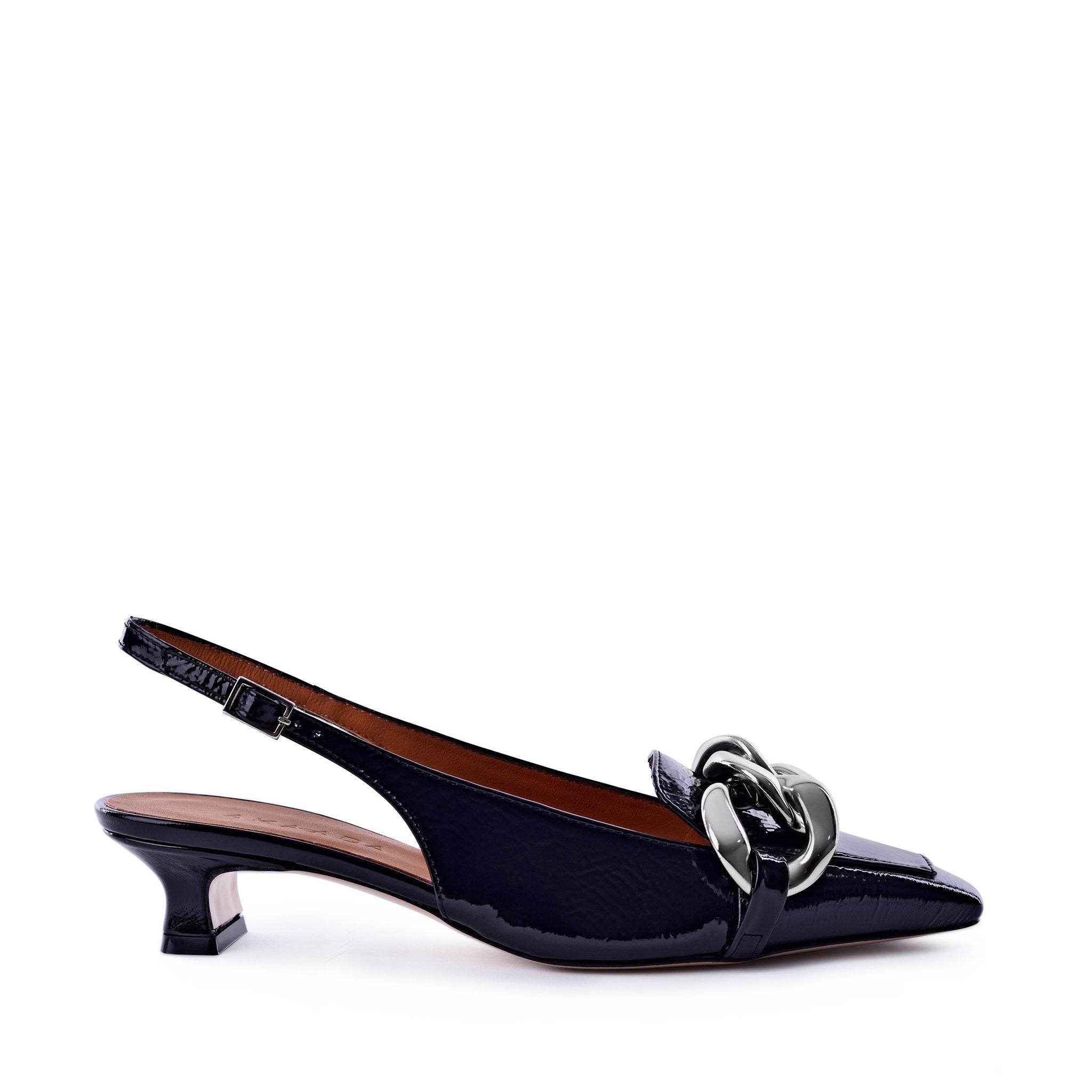 Erity Black Naplak Slingback Pumps C406-01 - 1