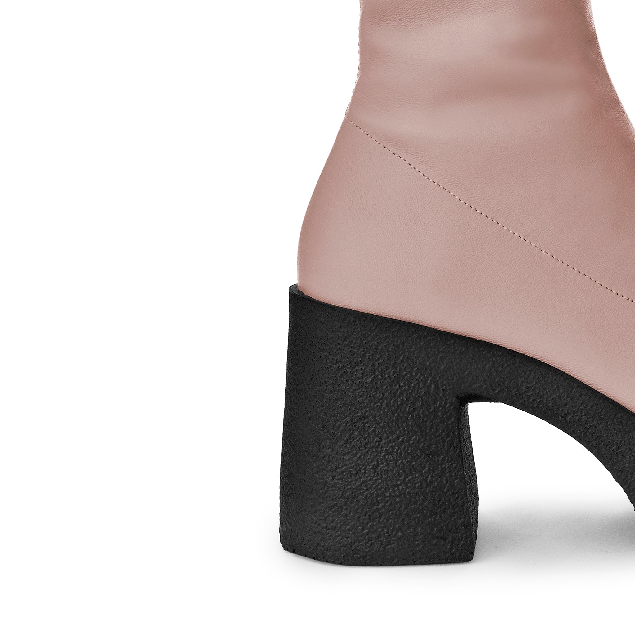 Izumi Pastel Rose Stretch Leather Chunky Boots 20077-01-13 - 9