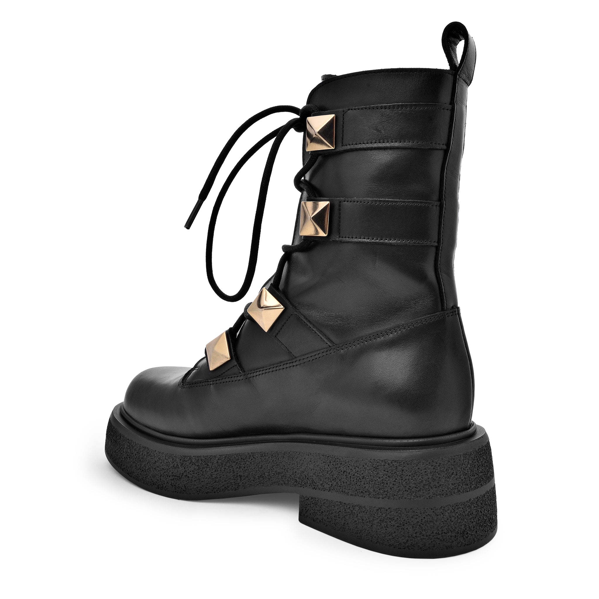 Maki Pyramid Studs Combat Boots D1356Black_BIS - 5