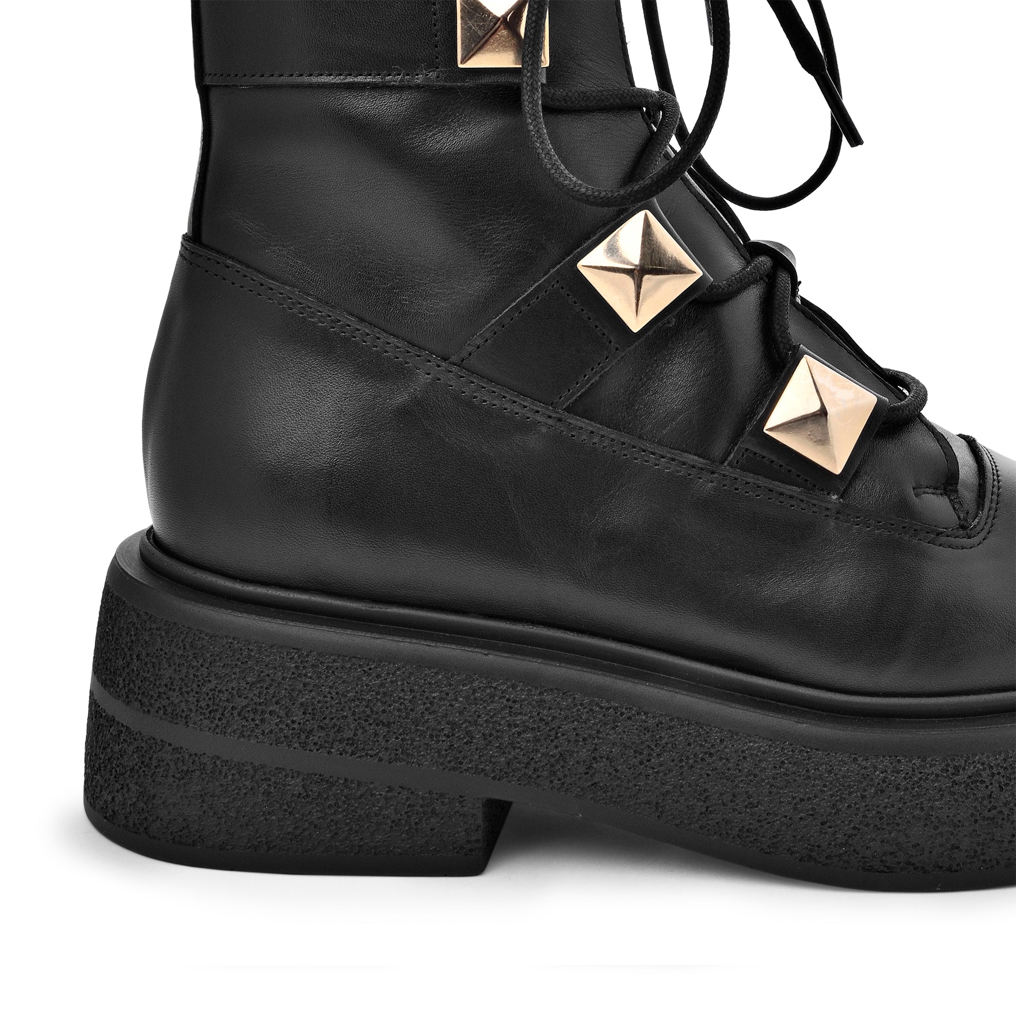 Maki Pyramid Studs Combat Boots D1356Black_BIS - 6