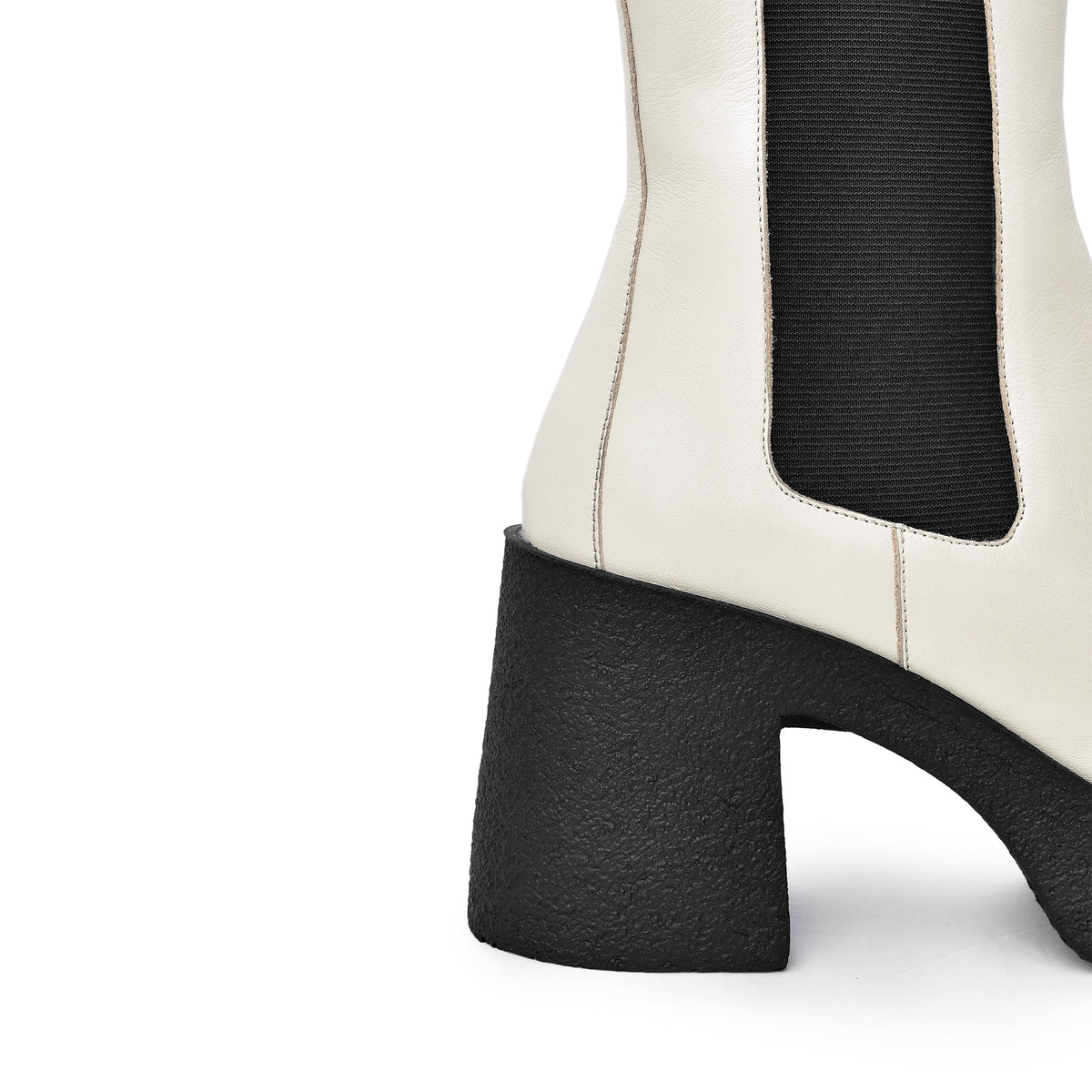 Momo Off White Leather Chelsea Boots 20077-04-02 - 14