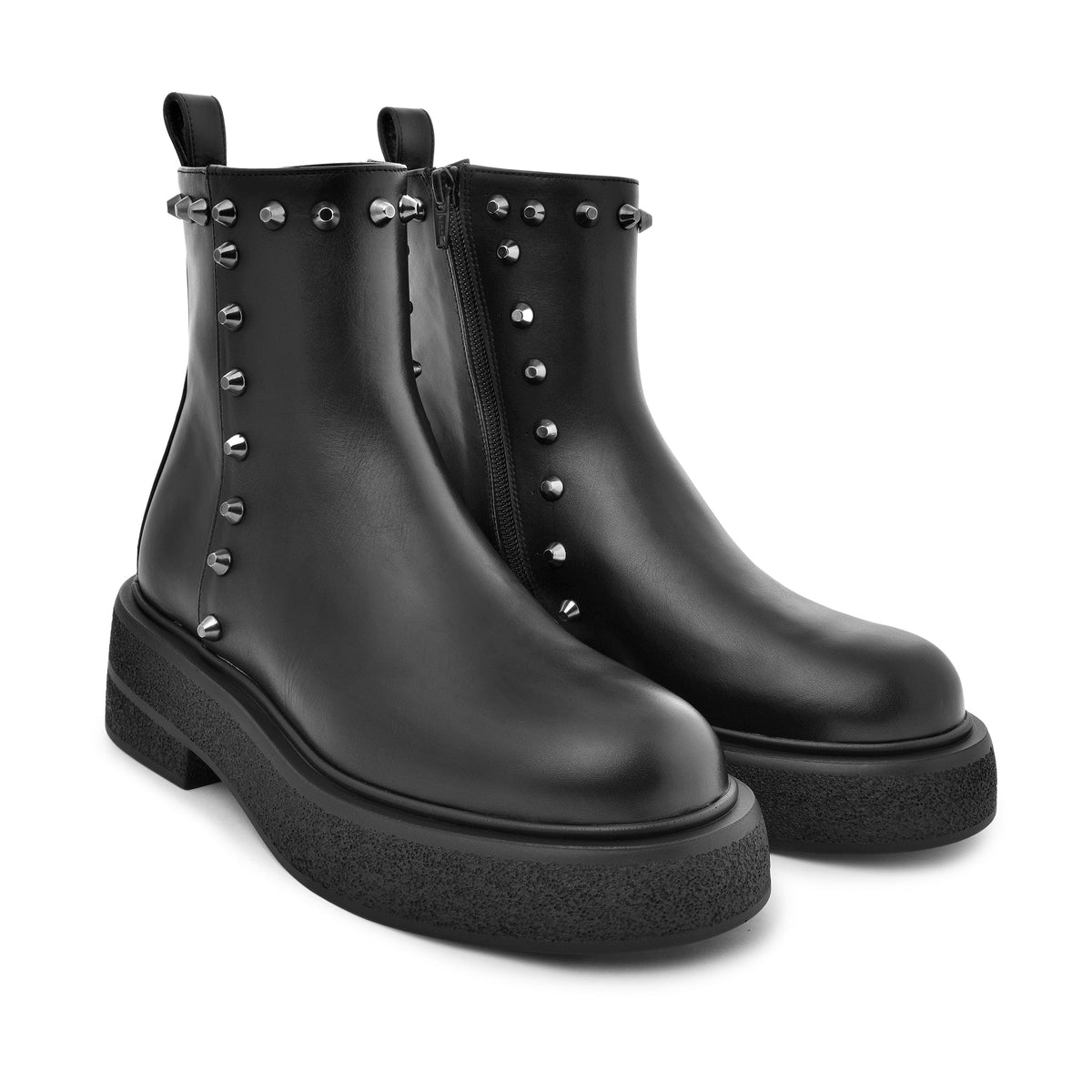 Nikko Pyramid Studs Ankle Boots F256_BLACK - 4