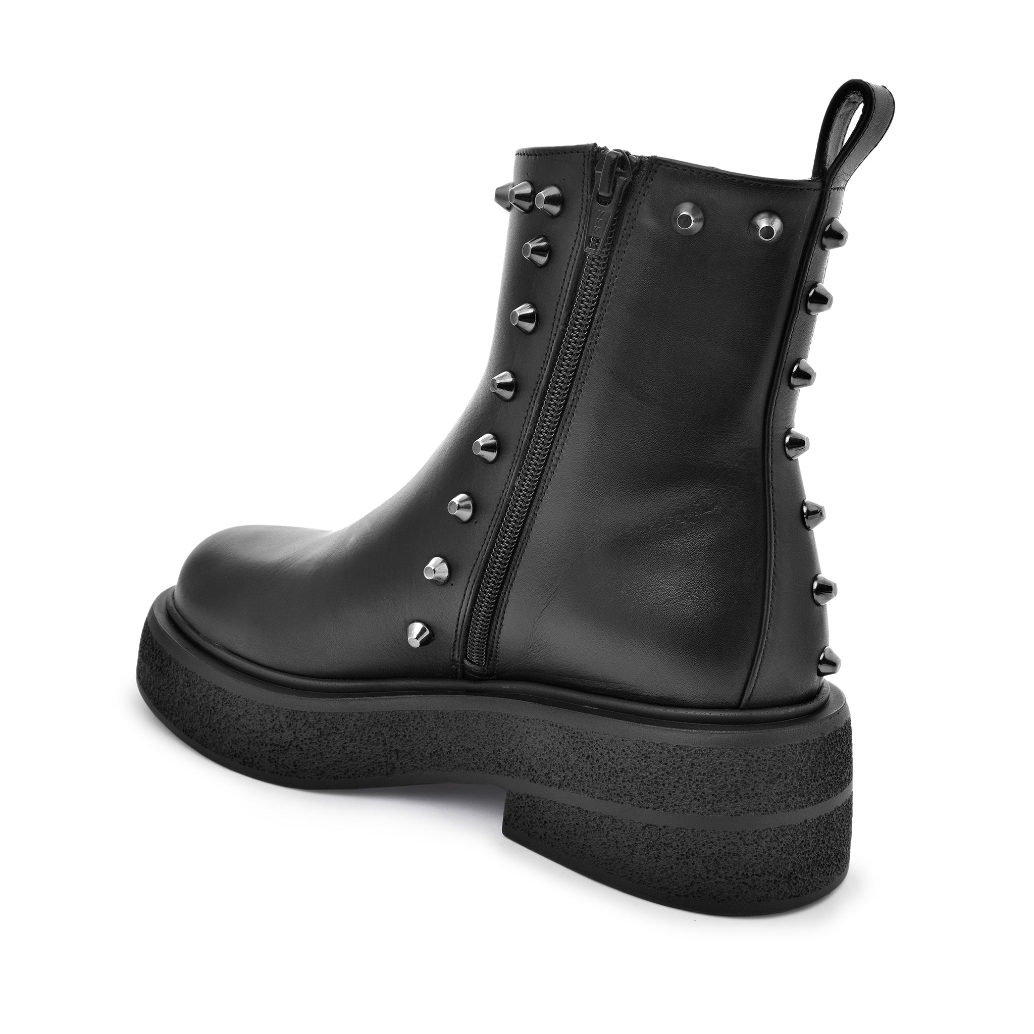 Nikko Pyramid Studs Ankle Boots F256_BLACK - 5