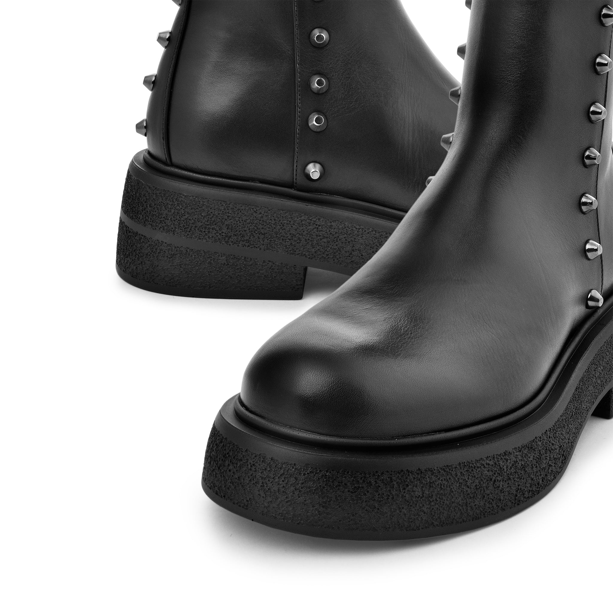 Nikko Pyramid Studs Ankle Boots F256_BLACK - 7