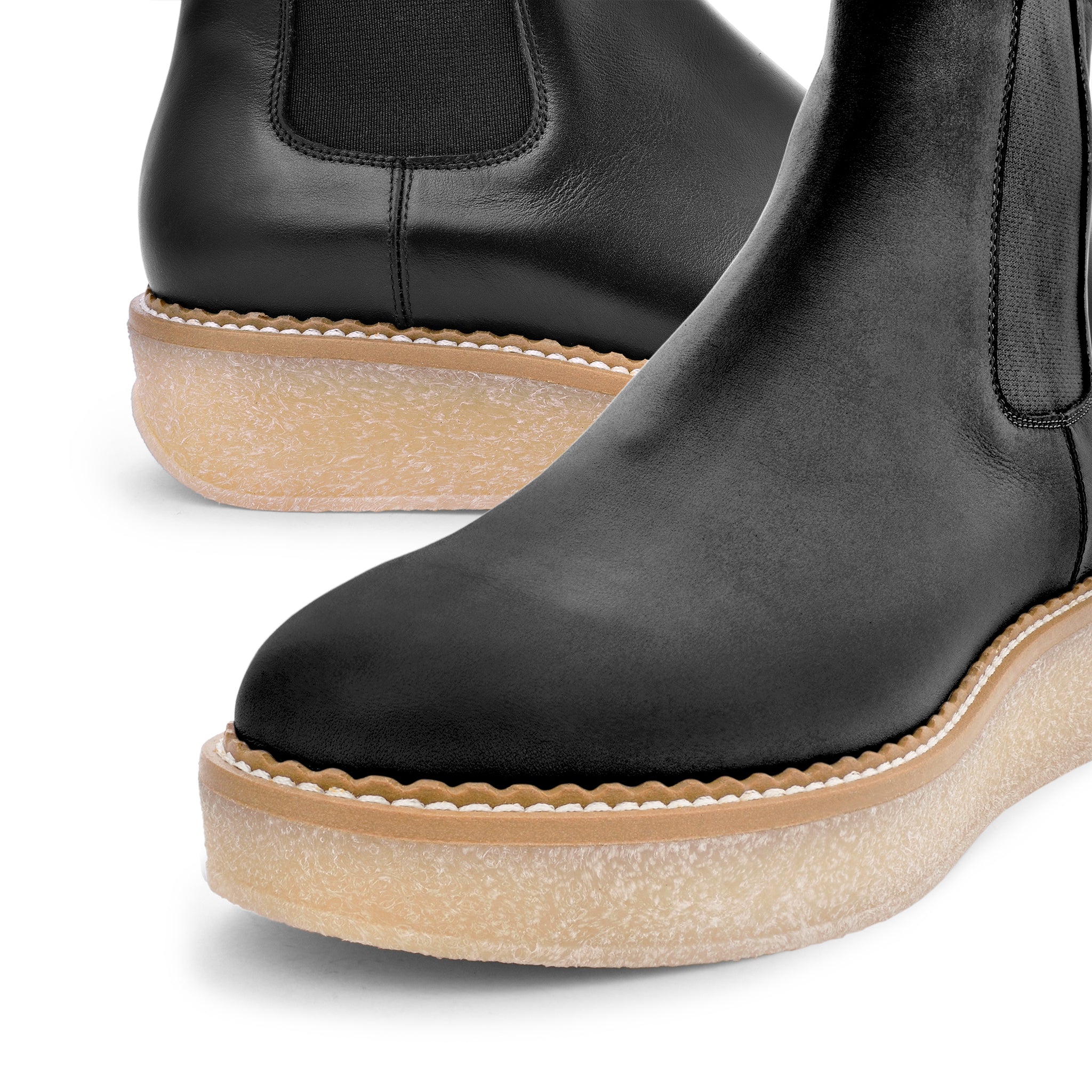 Machi Black Leather Chelsea Boots 2005_BLACK- 7