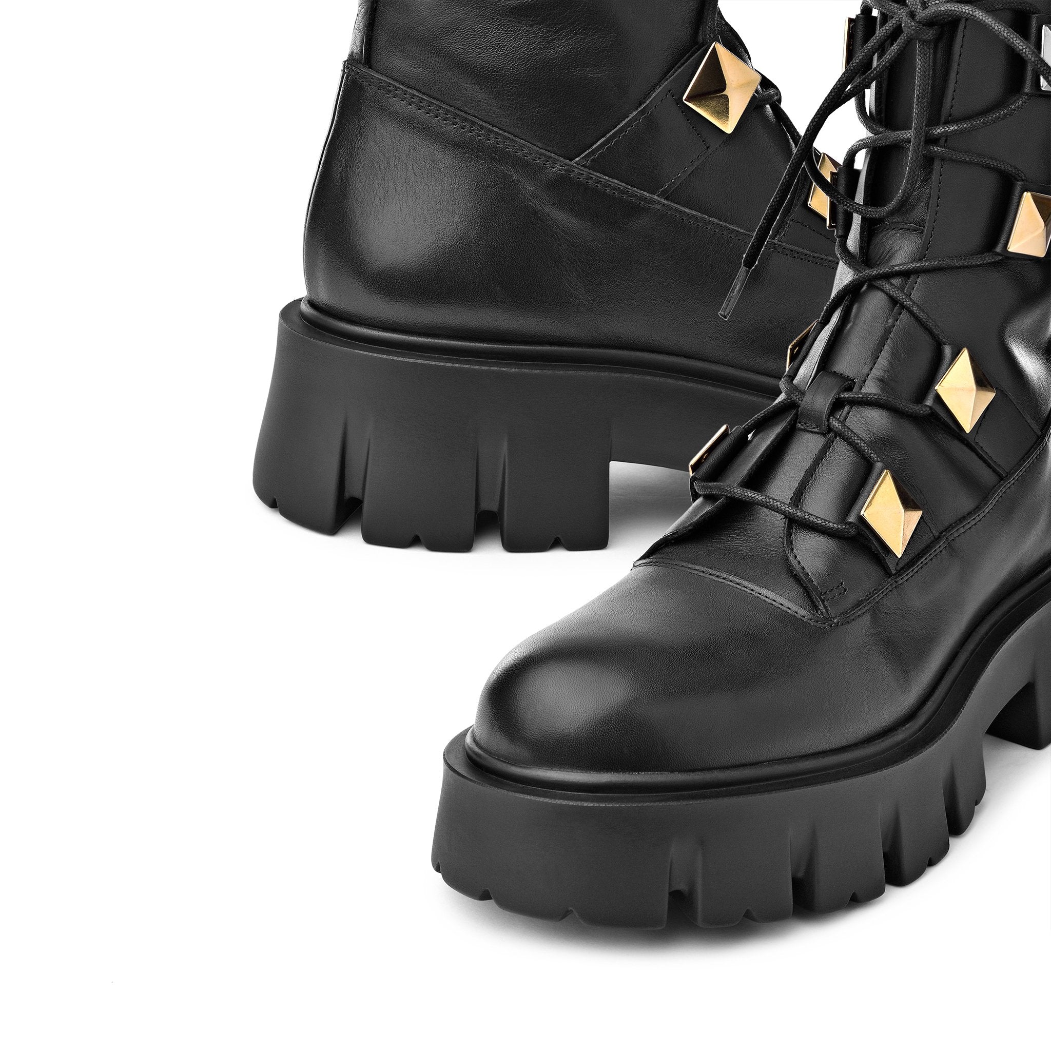 Mako Pyramid Studs Combat Boots D1356 - 10