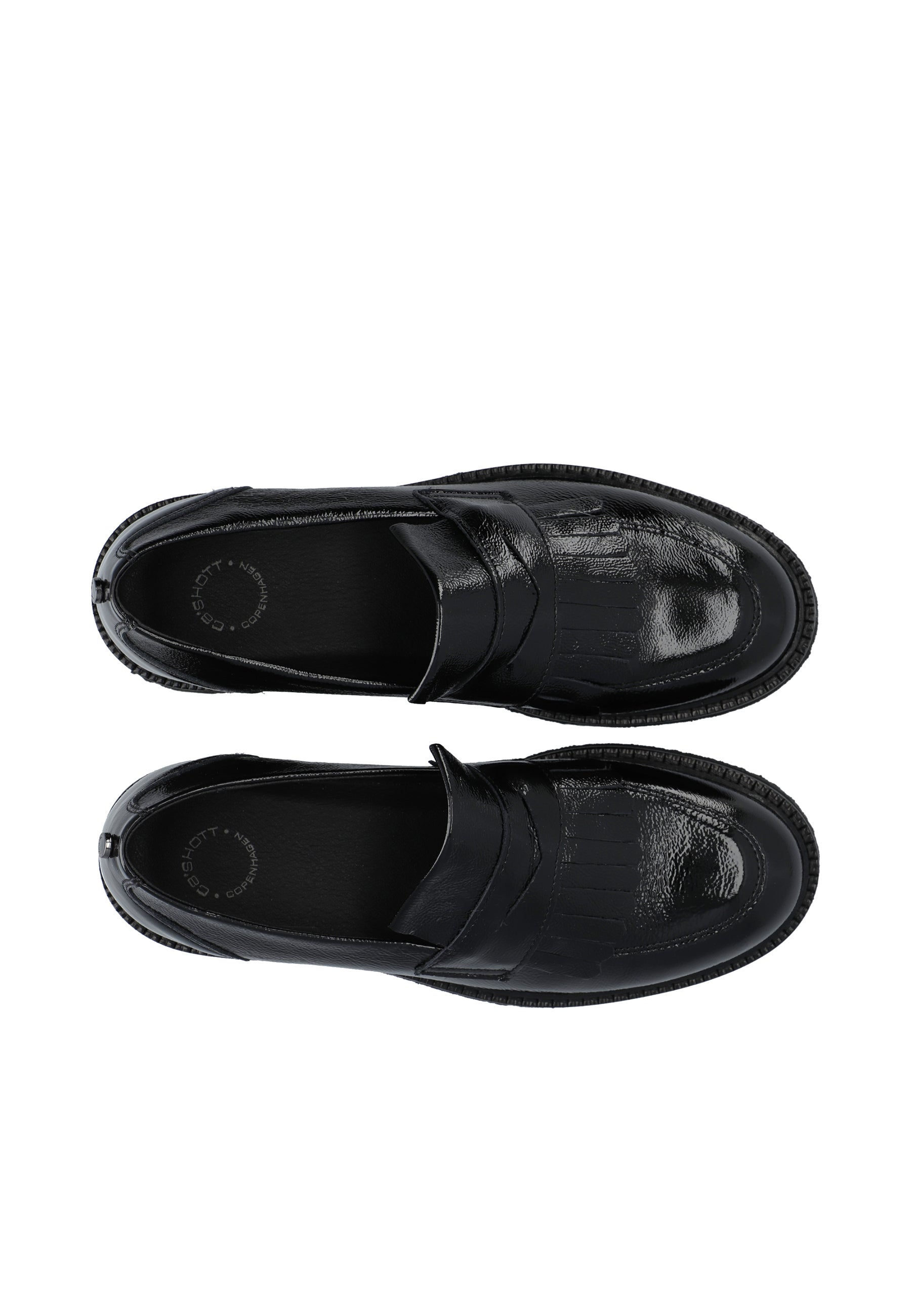 CASHOTT CASBETTY Loafer W. Fringes Patent Leather Tassel Black