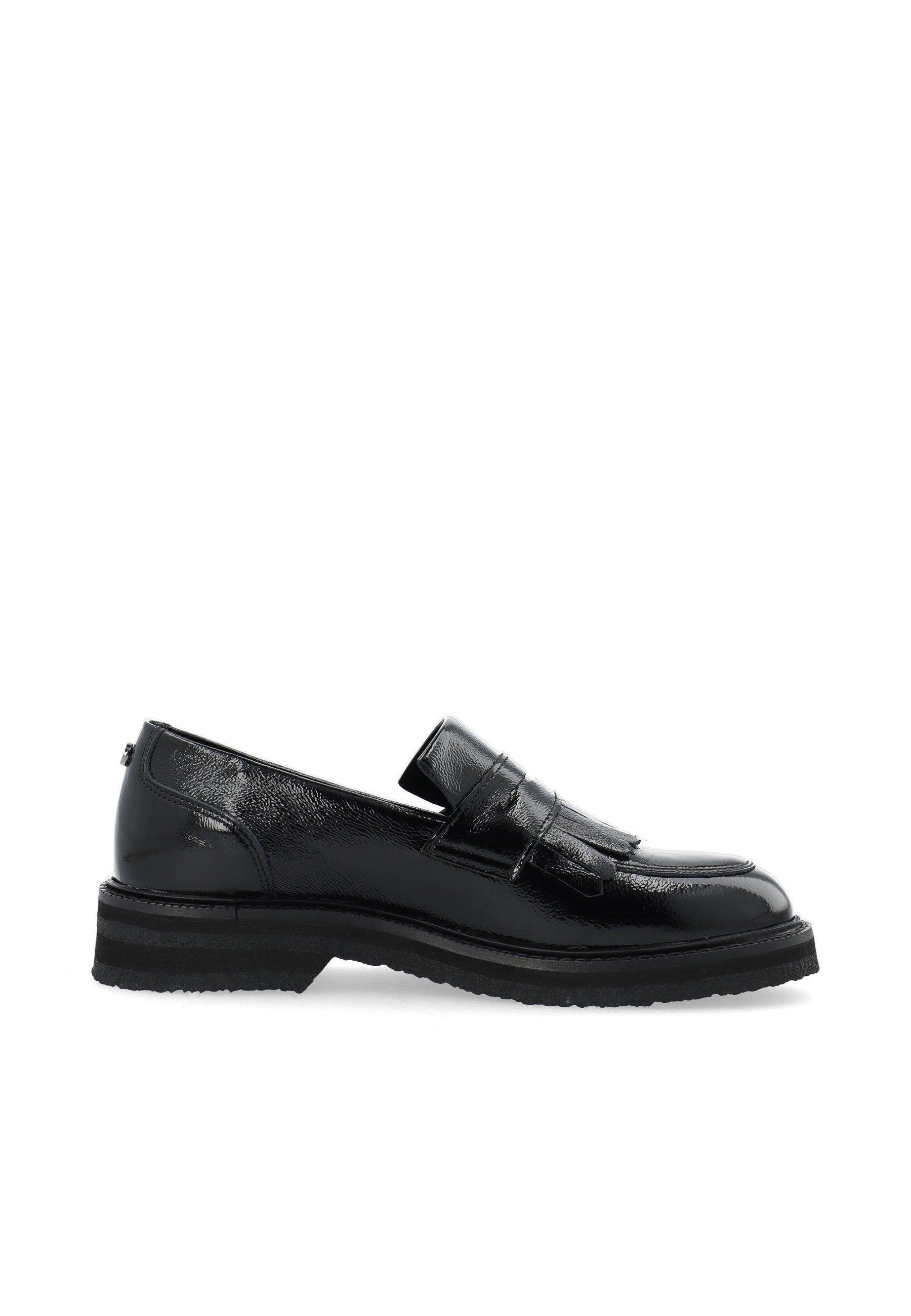 CASHOTT CASBETTY Loafer W. Fringes Patent Leather Tassel Black