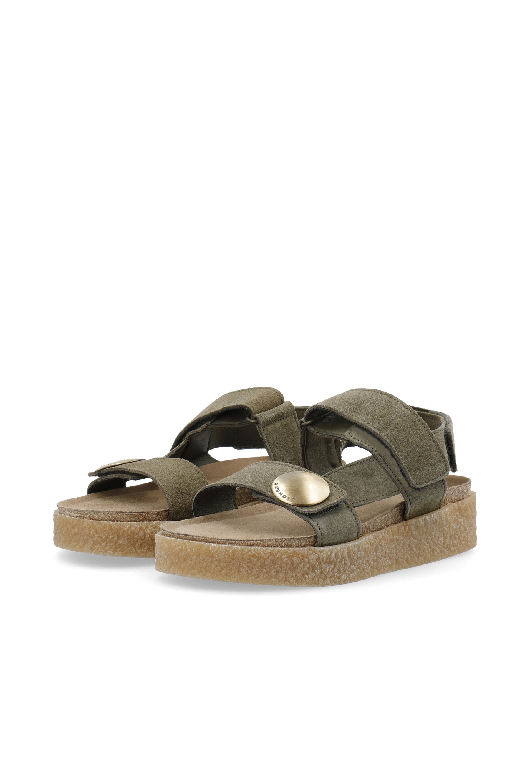 CASHOTT CASDAGMAR Velcro Sandal Suede Velcro Olive