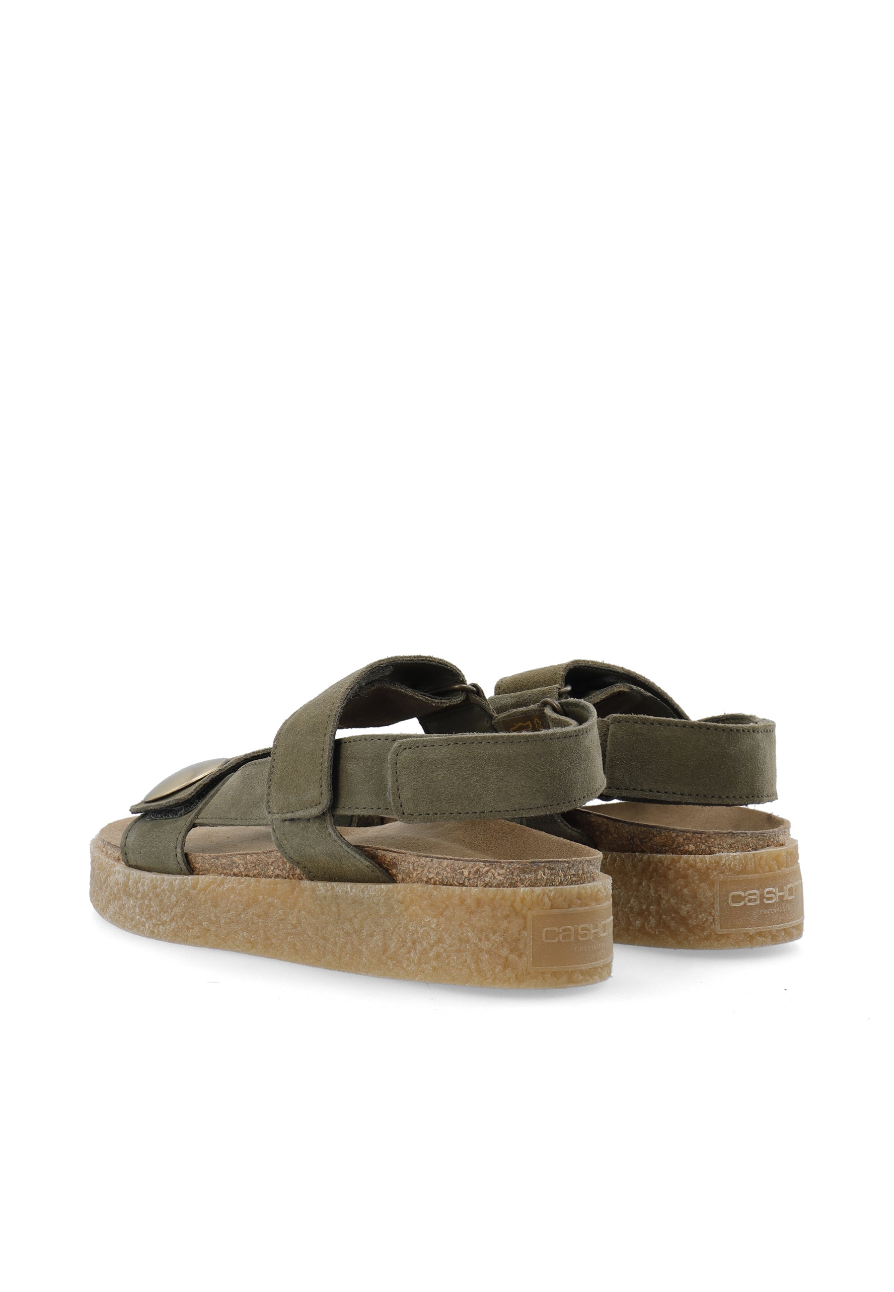 CASHOTT CASDAGMAR Velcro Sandal Suede Velcro Olive