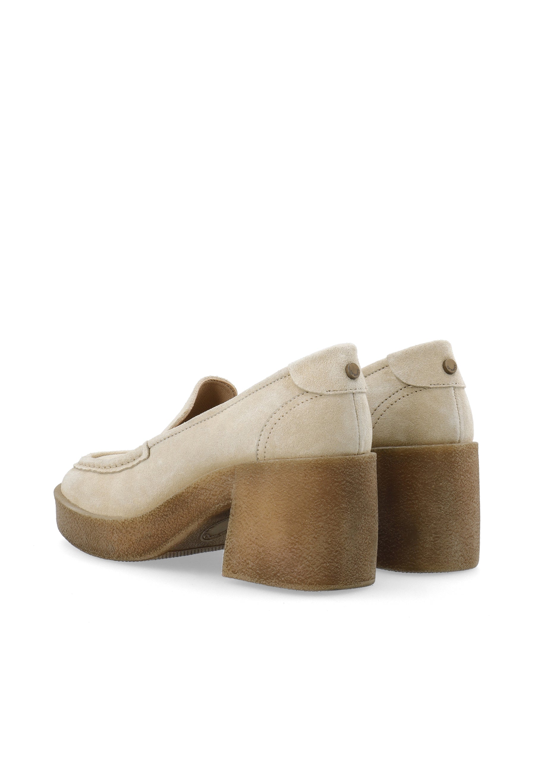 CASHOTT CASEMILY Loafer Suede Penny Loafer Beige