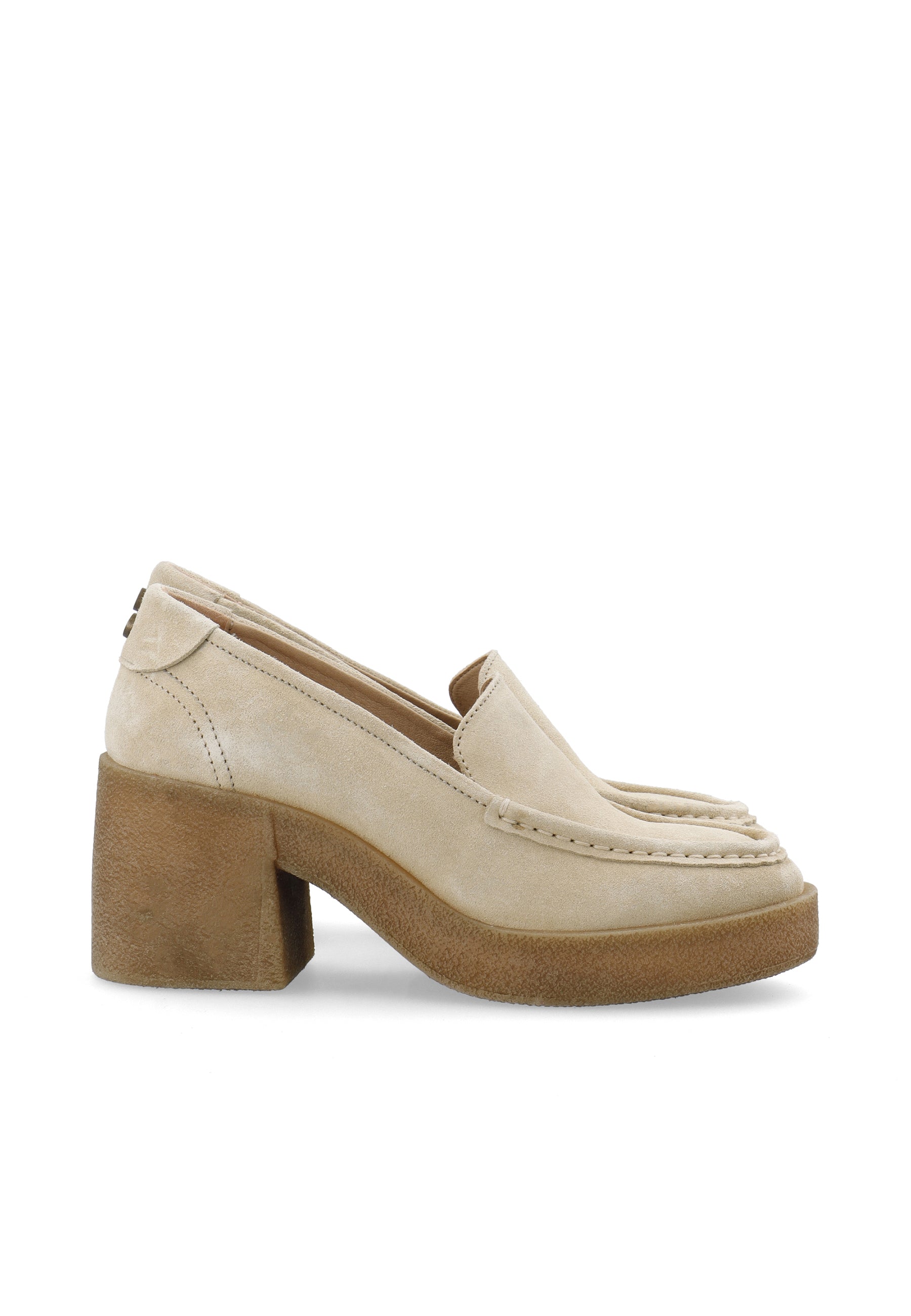 CASHOTT CASEMILY Loafer Suede Penny Loafer Beige