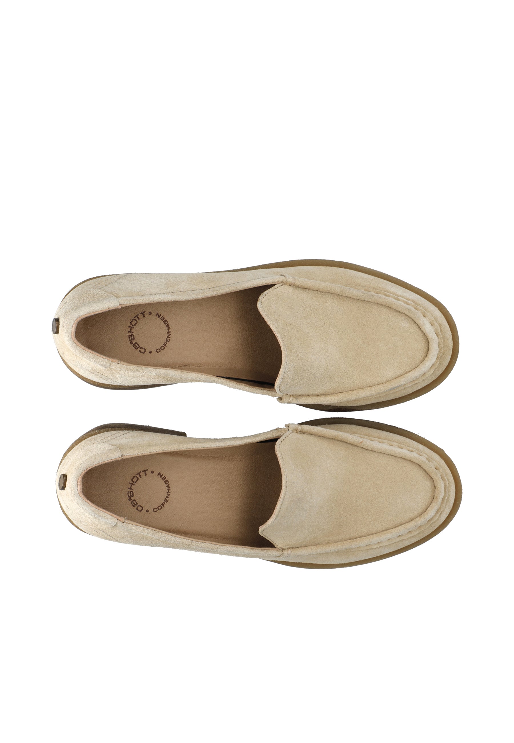 CASHOTT CASEMILY Loafer Suede Penny Loafer Beige