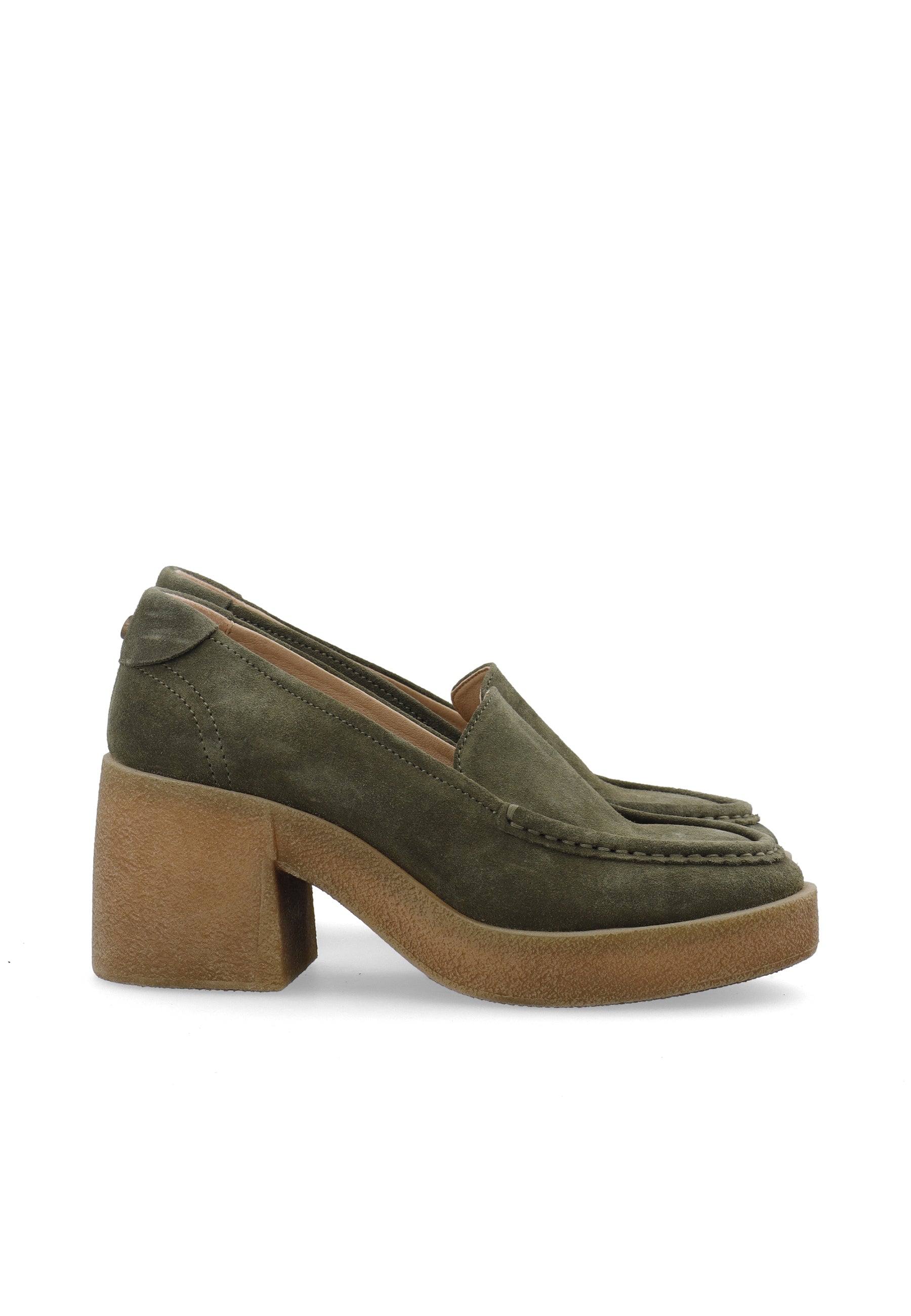 CASHOTT CASEMILY Loafer Suede Penny Loafer Dark Olive