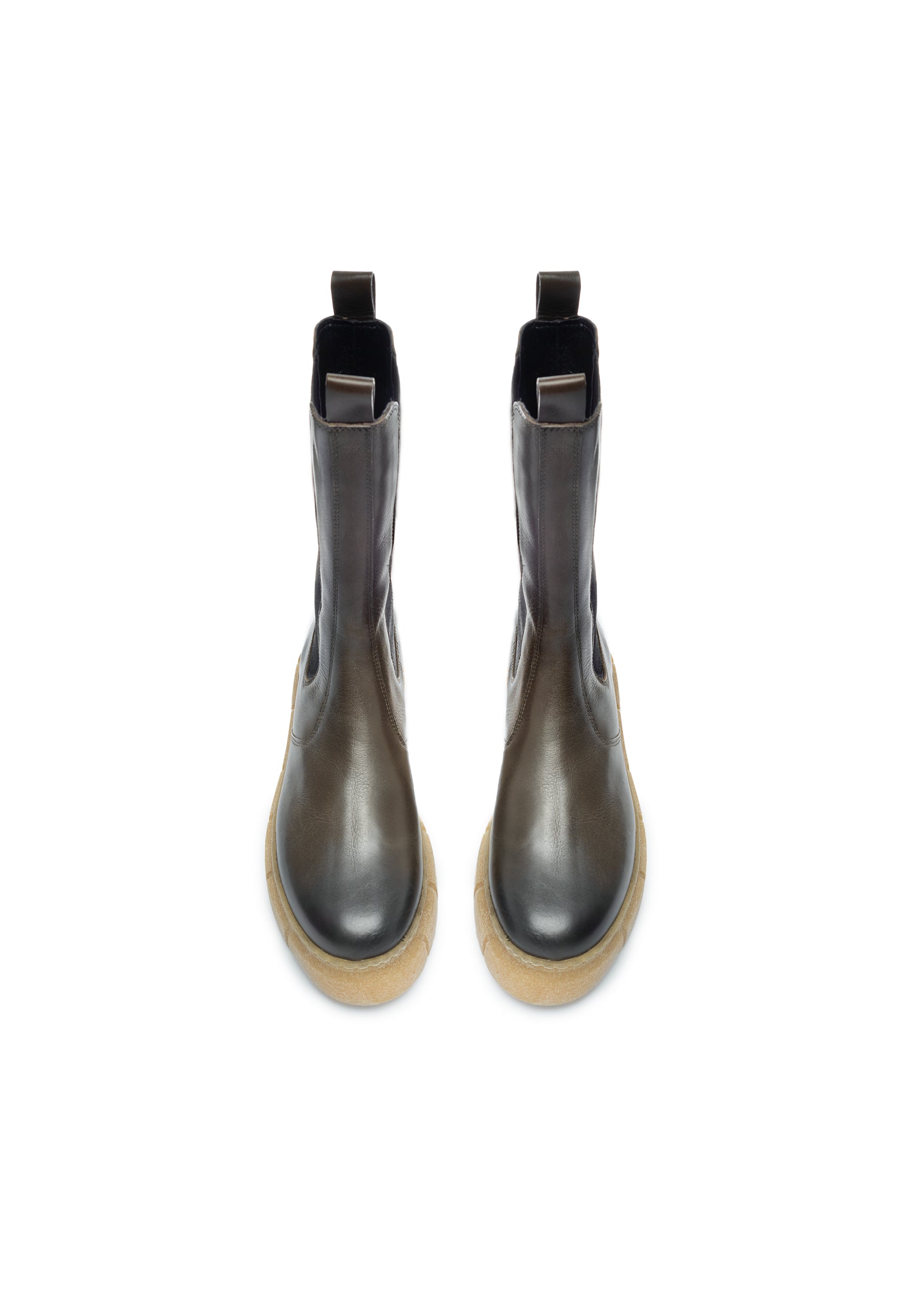 CASHOTT CASFLORA Chelsea Boot Leather Chelsea Olive