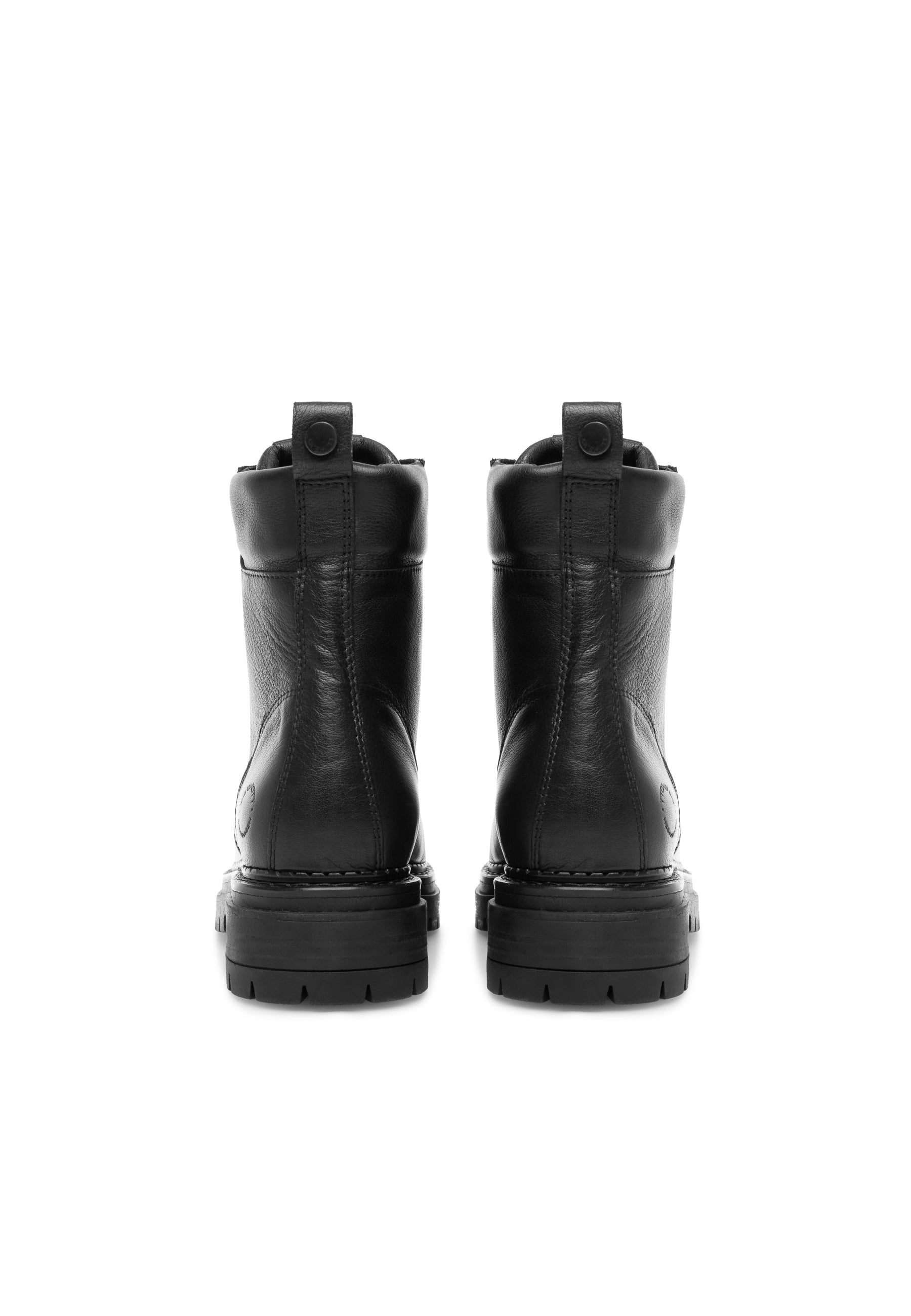 CASHOTT CASHANNAH Lace Boot Leather Ankle Boots Black