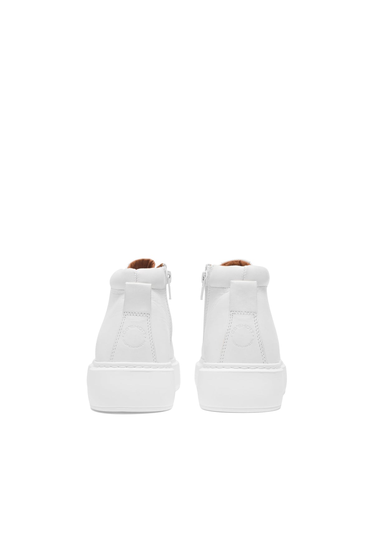 CASHOTT CASIDA Lace Boot Leather Vegetable Tanned Mid Sneakers White