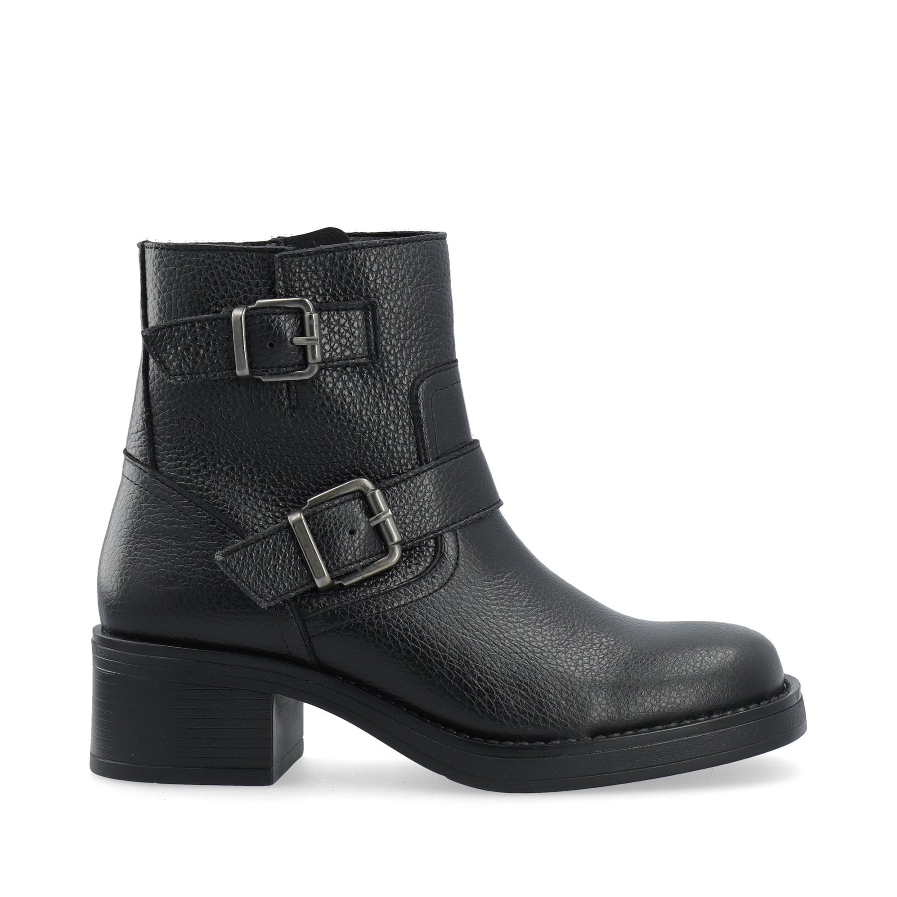 CASHOTT CASRIKKE Biker Boot W. Inside Zip Leather Biker Black