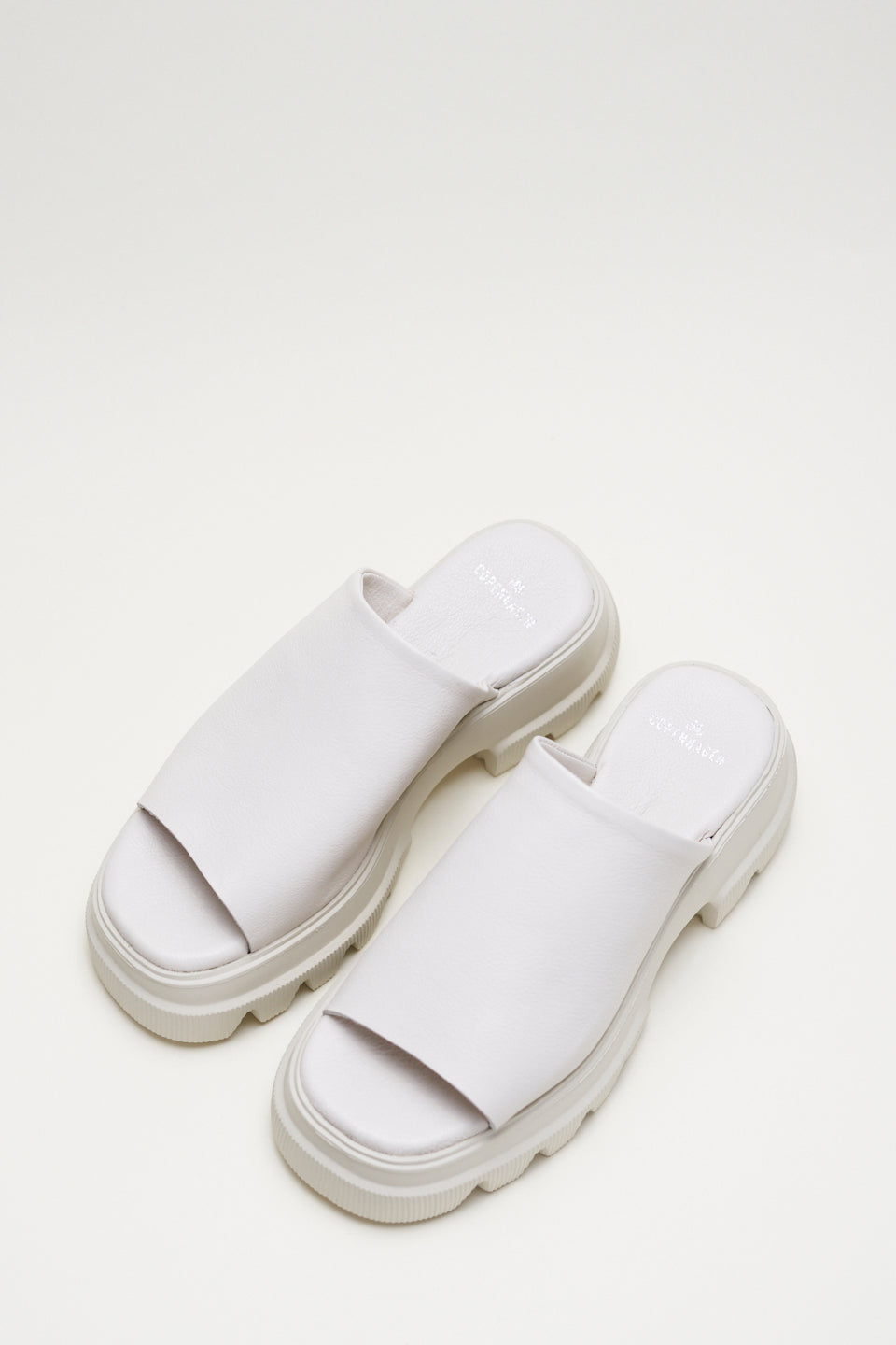 Vitello Eggshell Chunky Slides Sandals CPH231 - 3