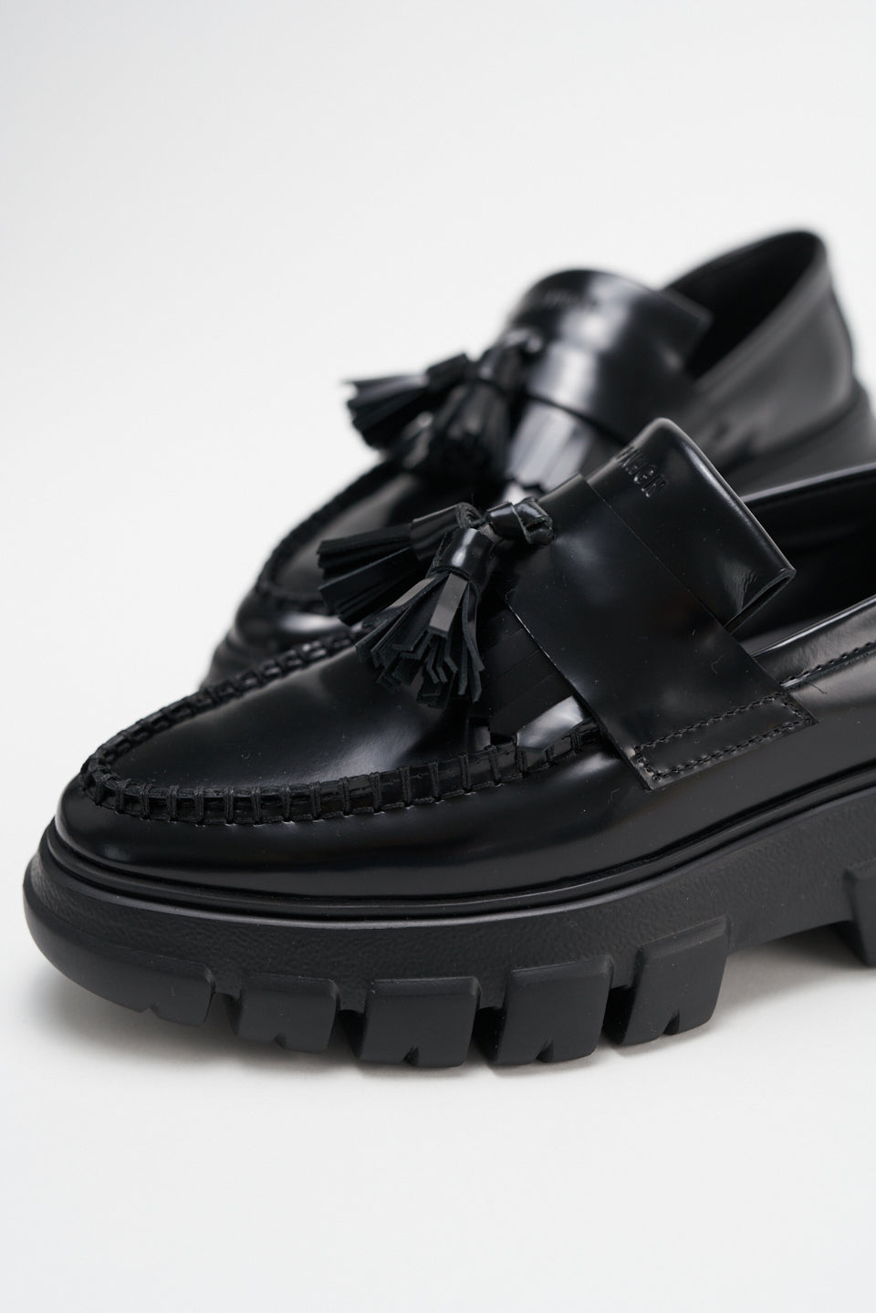 Brushed Vitello Black Chunky Loafers CPH315 - 7