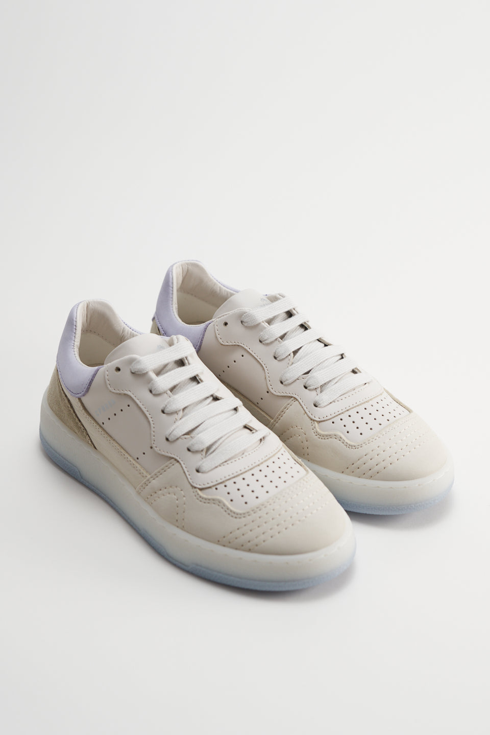 Leather Mix Eggshell Chunky Sneakers CPH461 -4