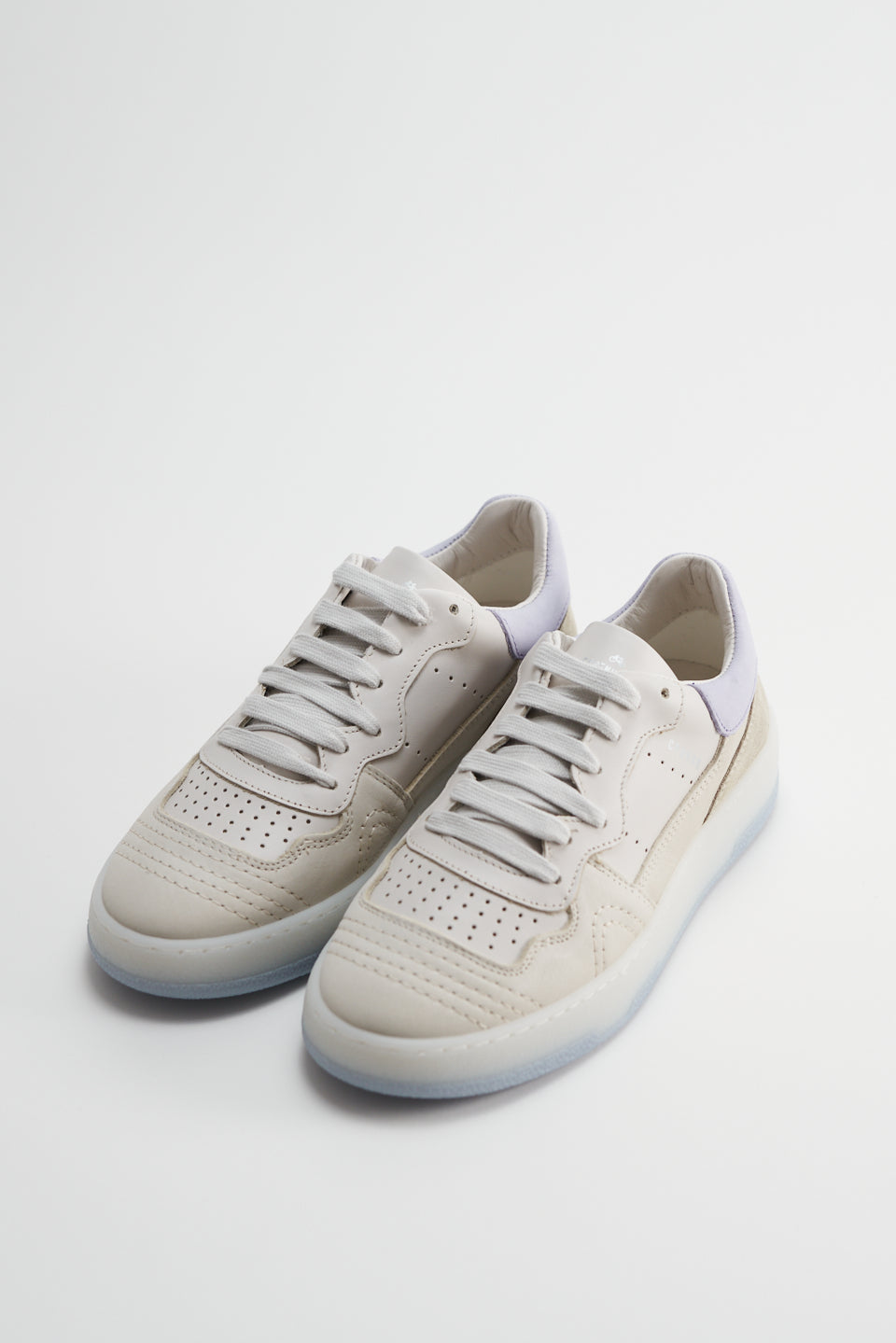 Leather Mix Eggshell Chunky Sneakers CPH461 -5