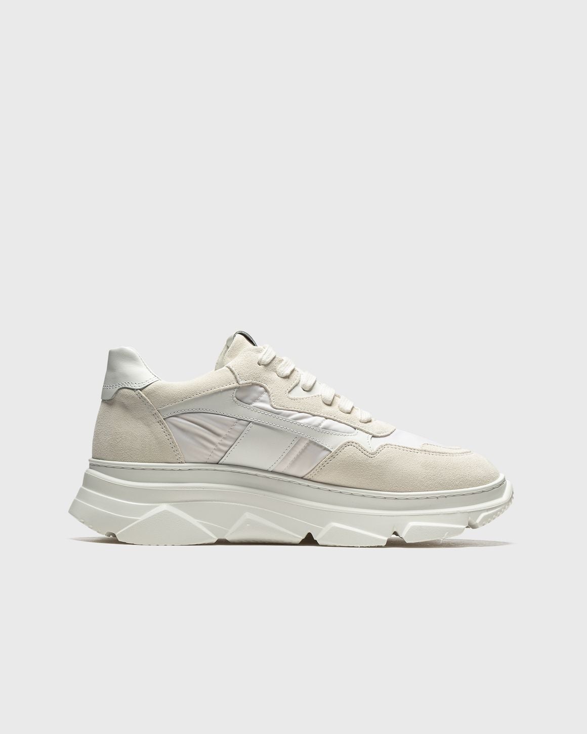 Material Mix White Chunky Sneakers CPH51 - 4