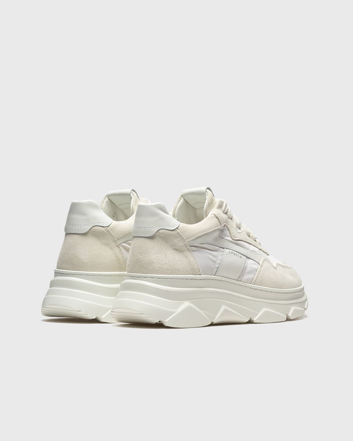 Material Mix White Chunky Sneakers CPH51 - 3