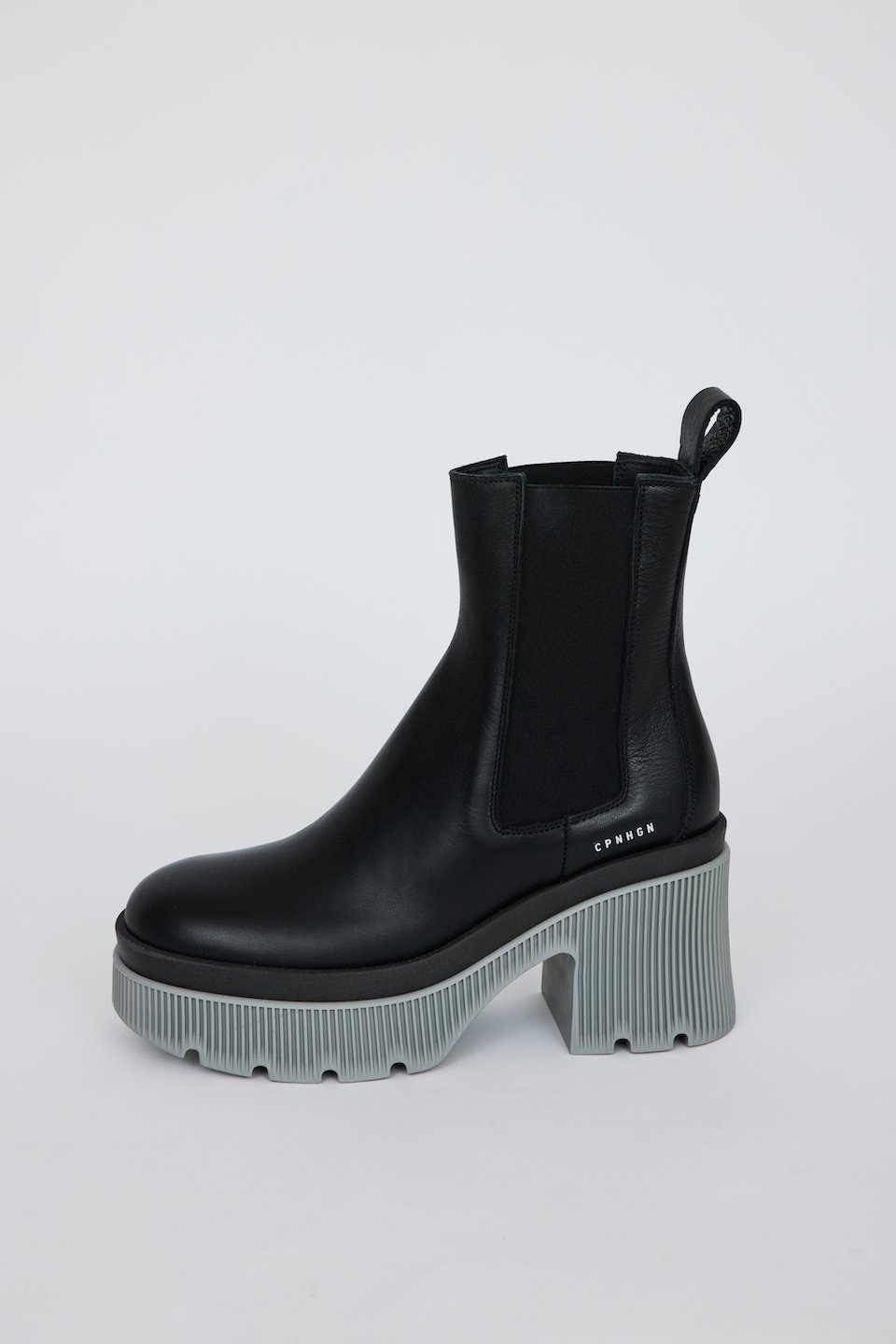 Vitello Black Mid Grey Ankle Boots CHP597 - 6