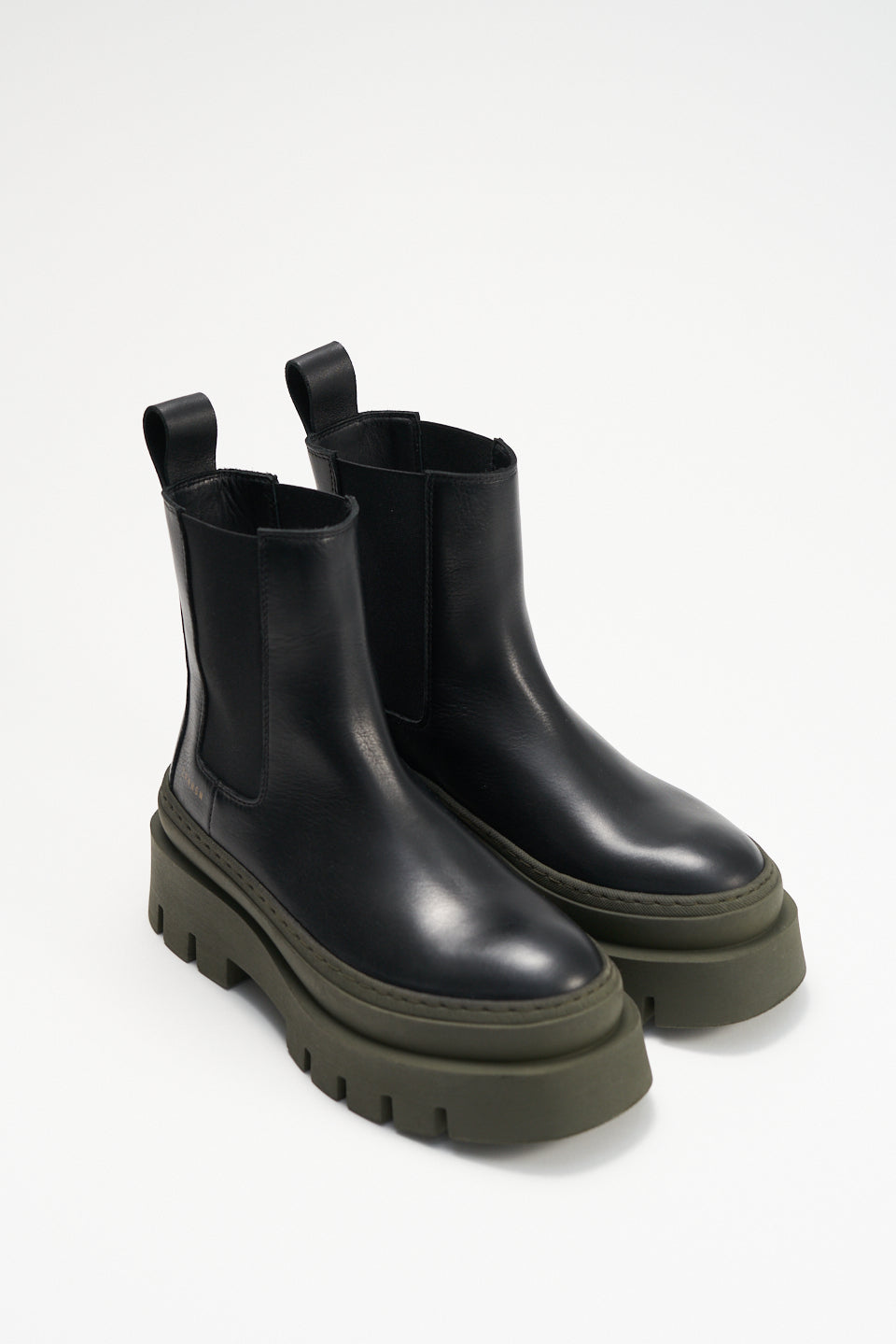 Vitello Black Green Chelsea Boots CPH686_GREEN -3