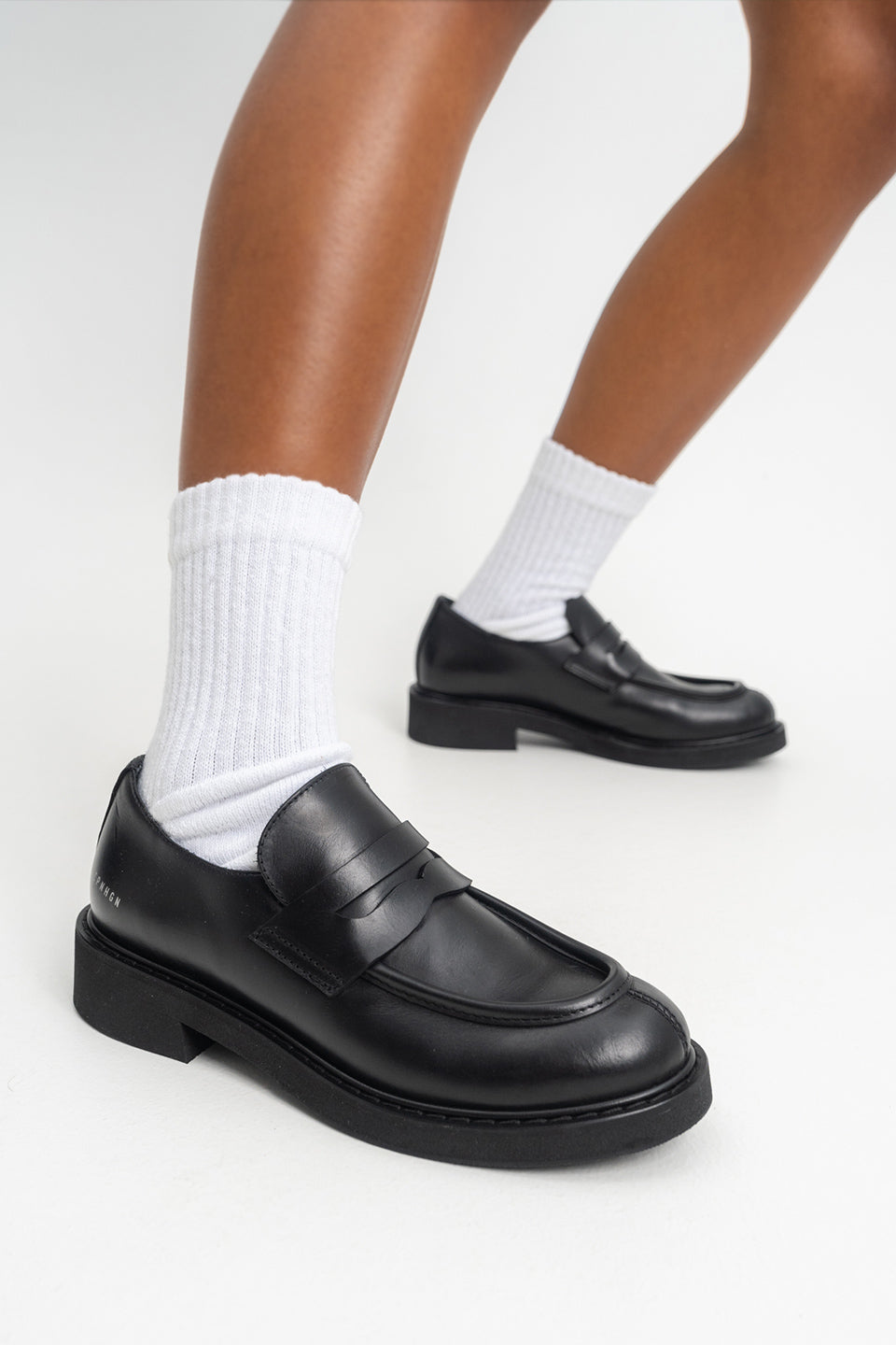 Vitello Black Chunky Loafers CPH797 - 2